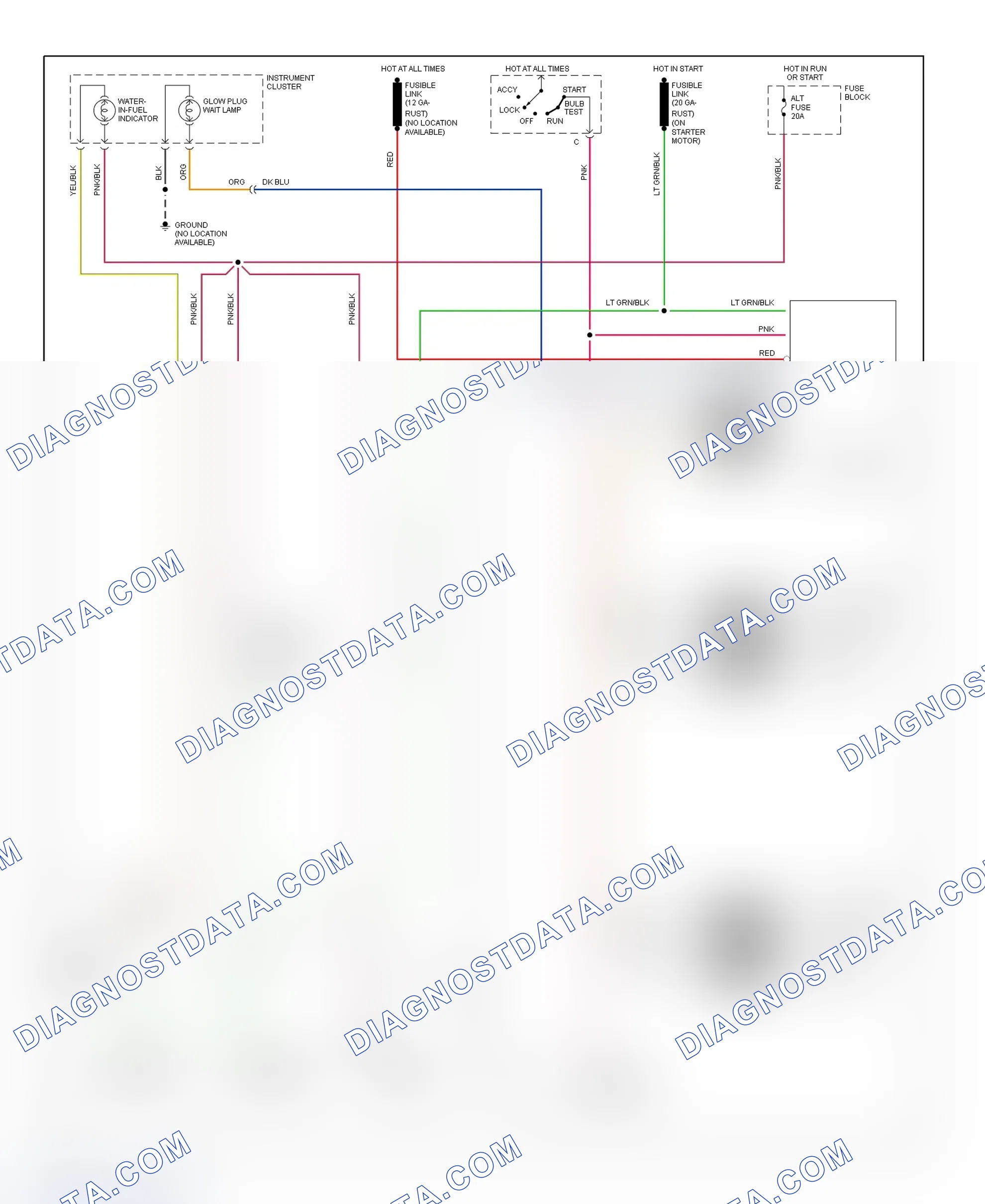 Scheme 238: Wiring Diagram ("P" Series - 6.5L VIN Y M/T)