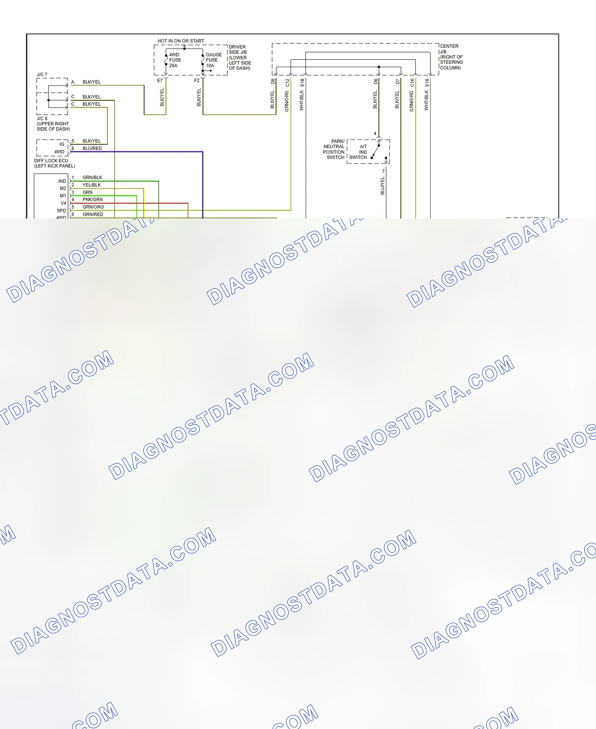 Scheme 39: Wiring Diagram (1998 4Runner With 2-4 Select Switch)