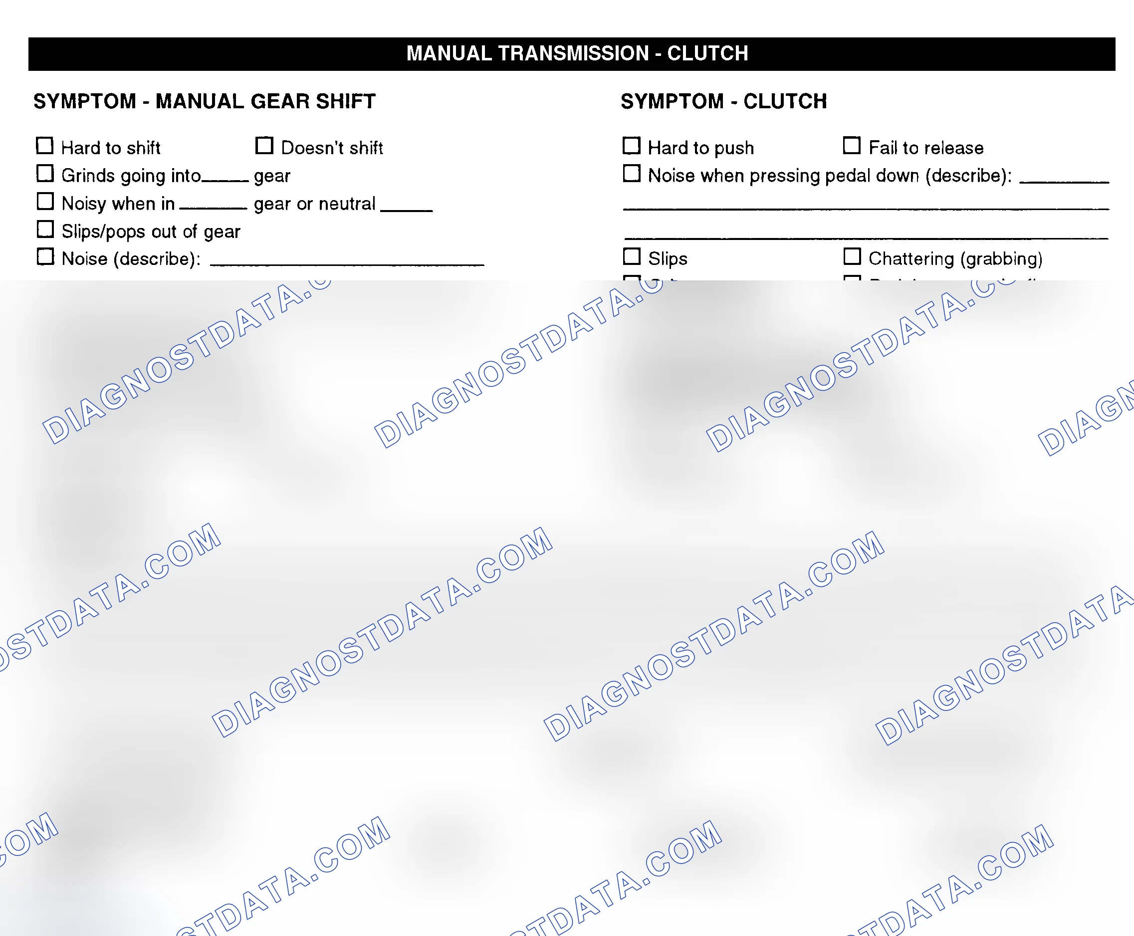 Scheme 10: Manual Transmission & Clutch