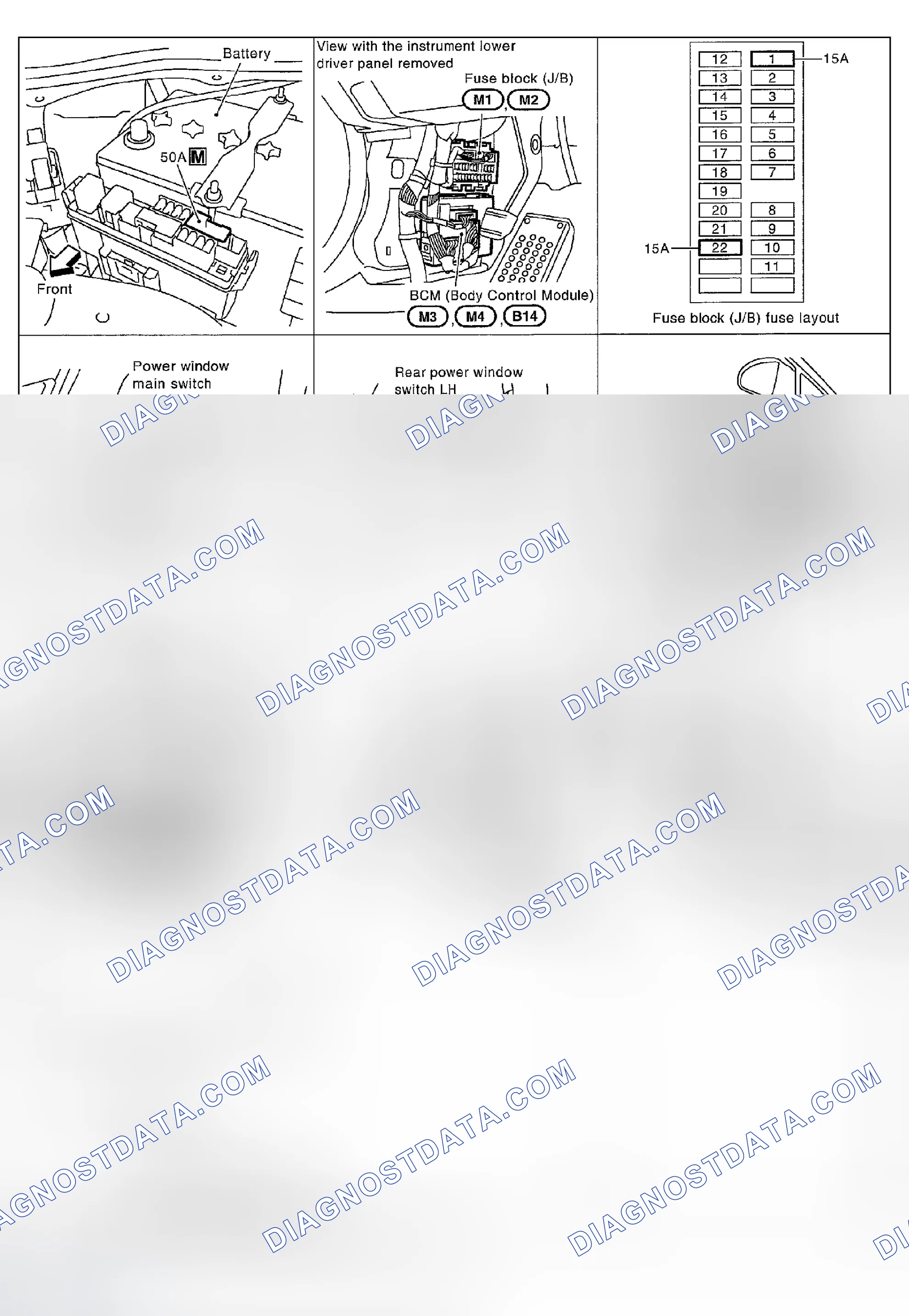 Scheme 3: Component Parts and Harness Connector Location