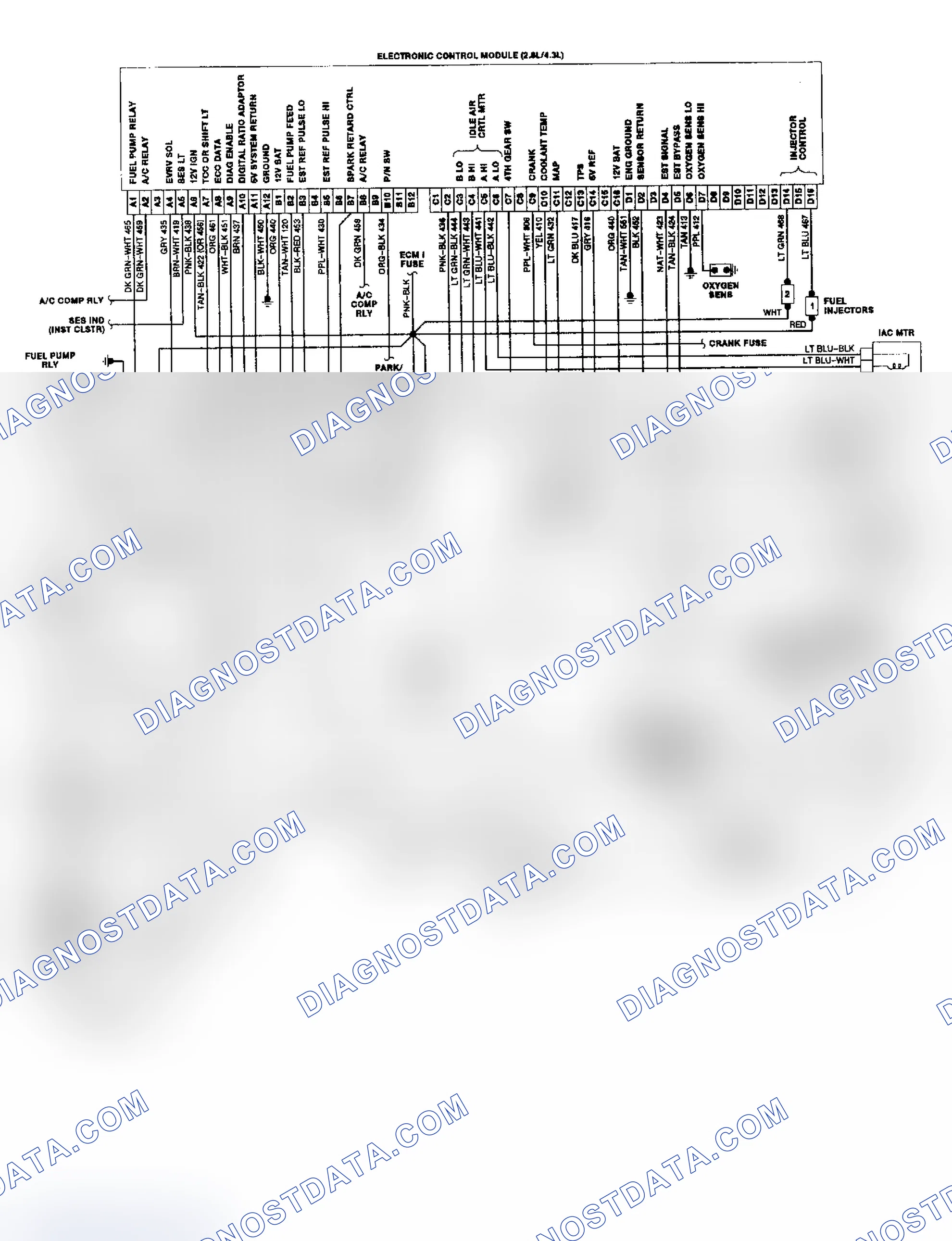 Scheme 24: "S" & "T" Series 2.8L & 4.3L TBI/CCC Wiring Diagram