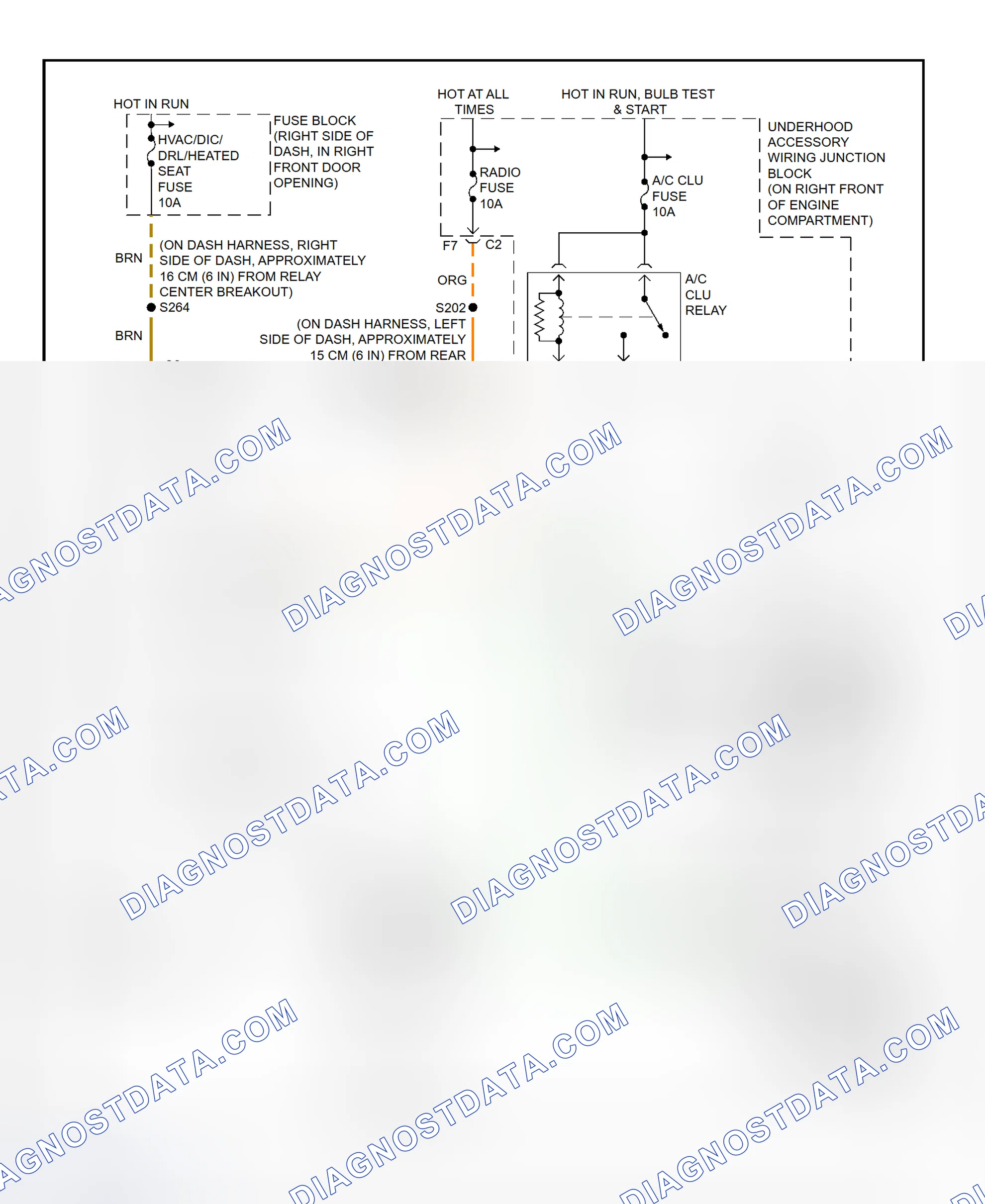 Scheme 34: A/C Compressor Clutch Control Circuit Wiring Diagram (2000 Montana, Silhouette & Venture)