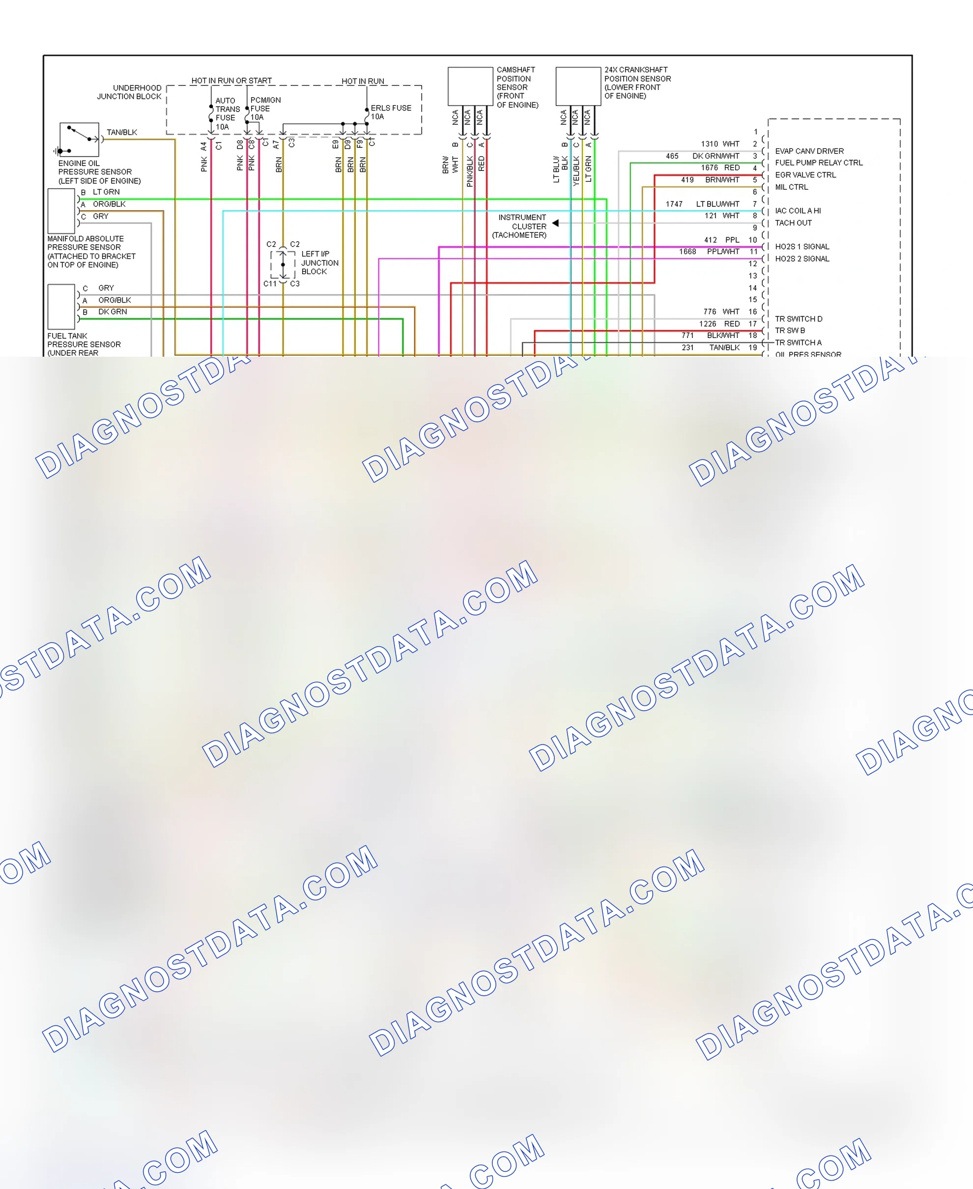 Scheme 70: PCM Wiring Diagram (Cutlass & Malibu - 3.1L - 3 Of 3)