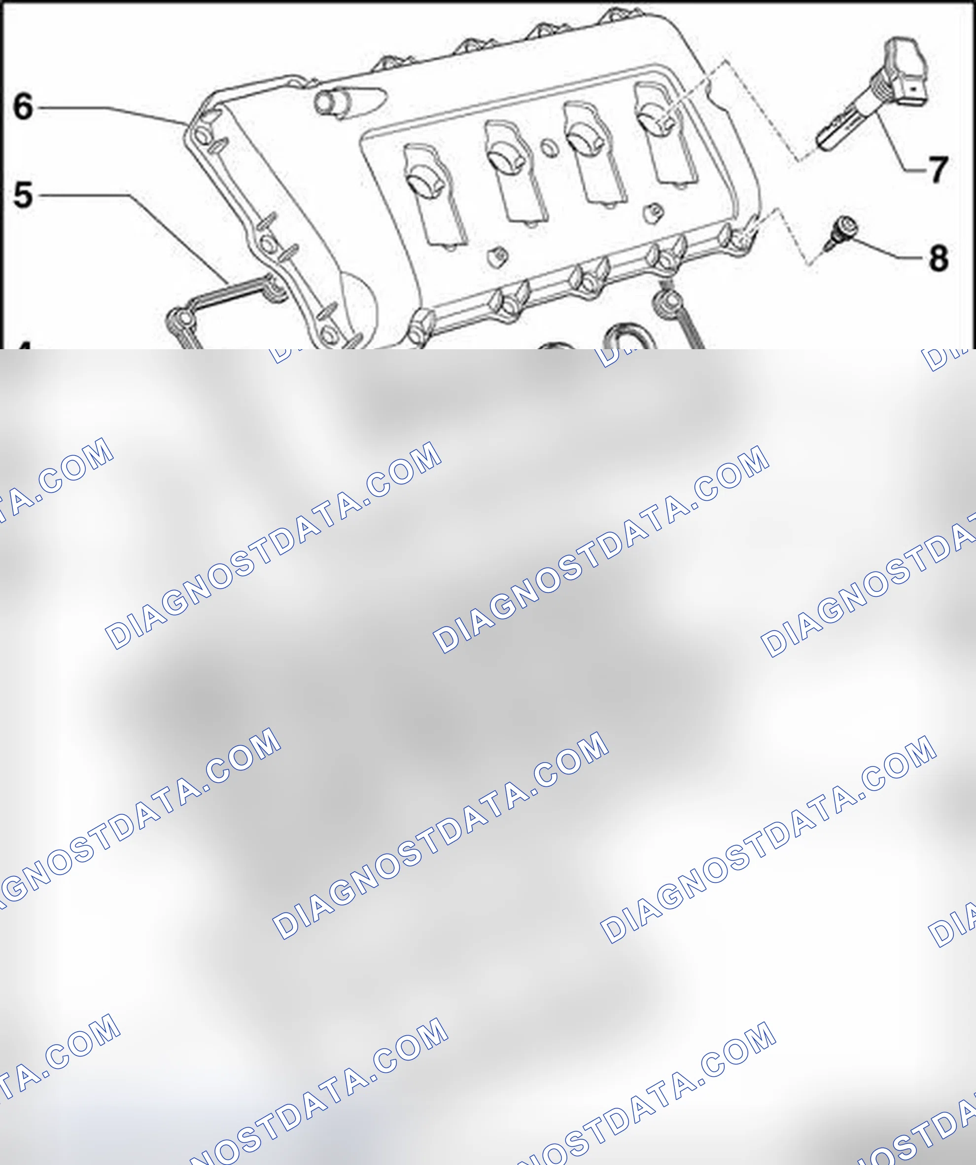 Scheme 252: Cylinder head, component overview