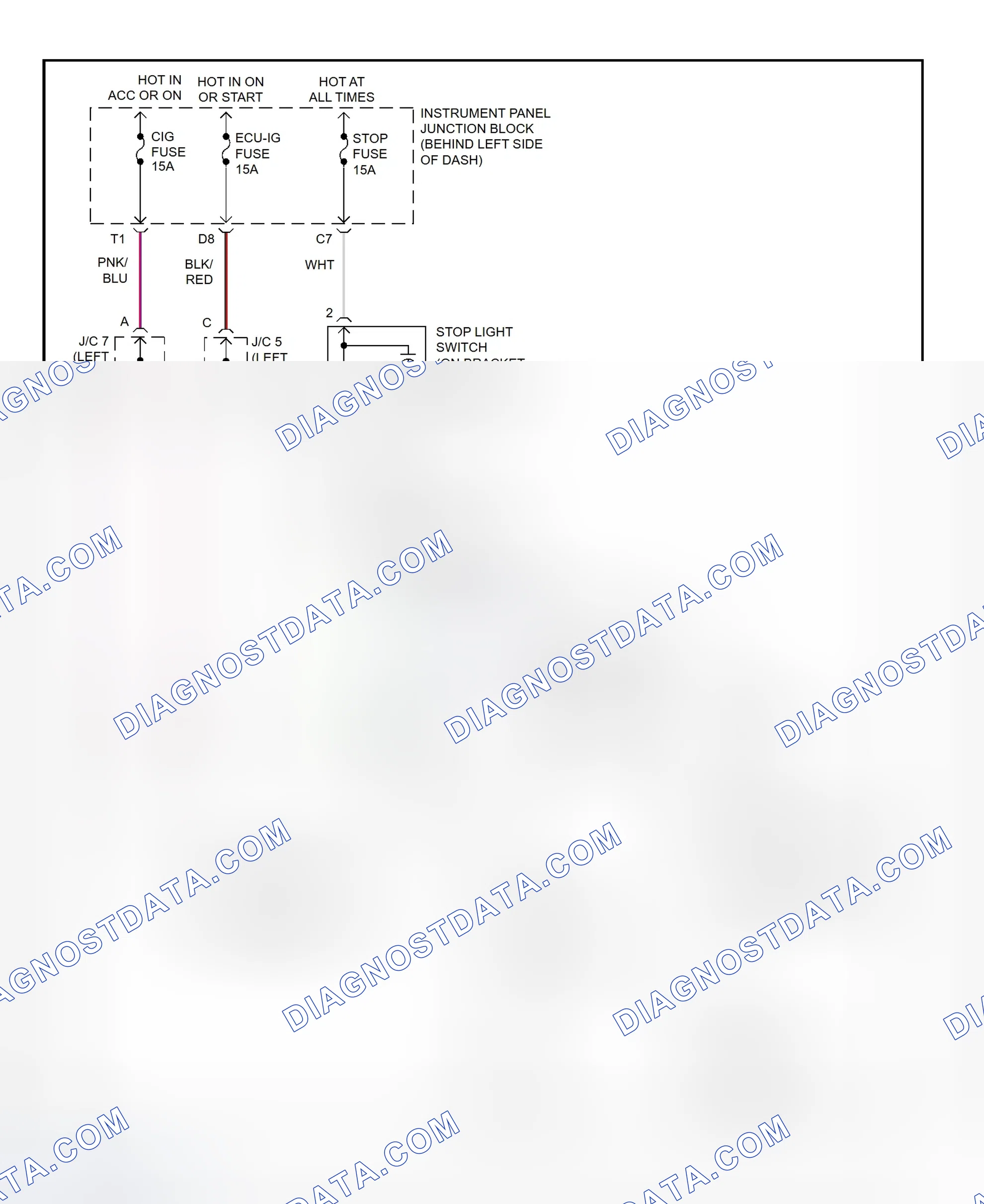 Scheme 98: Shift Interlock System Wiring Diagram (1999 ES300)