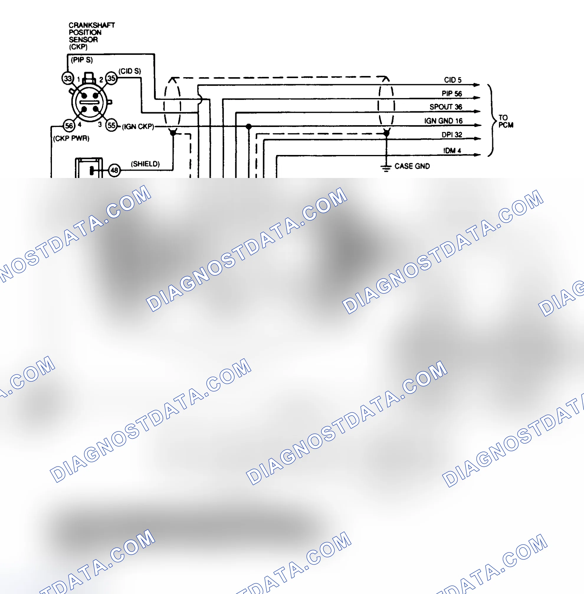 Scheme 180: Ignition System Wiring Diagram (Mustang 2.3L)
