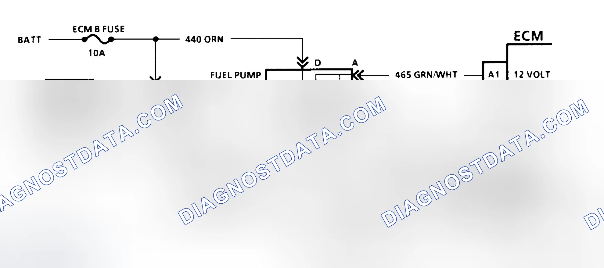 Scheme 138: Code 54 Schematic (Astro, Safari, S & T Series) Fuel Pump Circuit