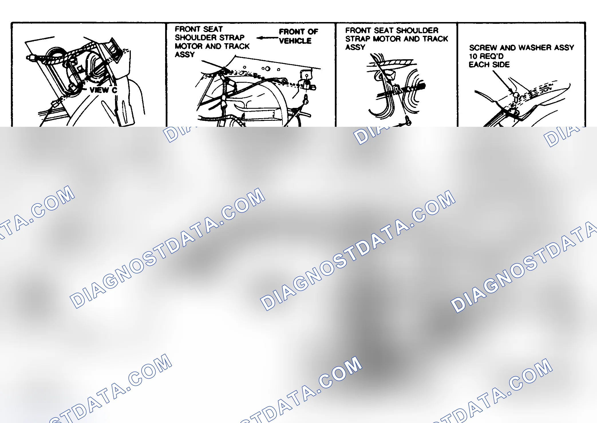 Scheme 5: PASSIVE RESTRAINT SYSTEM MOUNTING LOCATIONS
