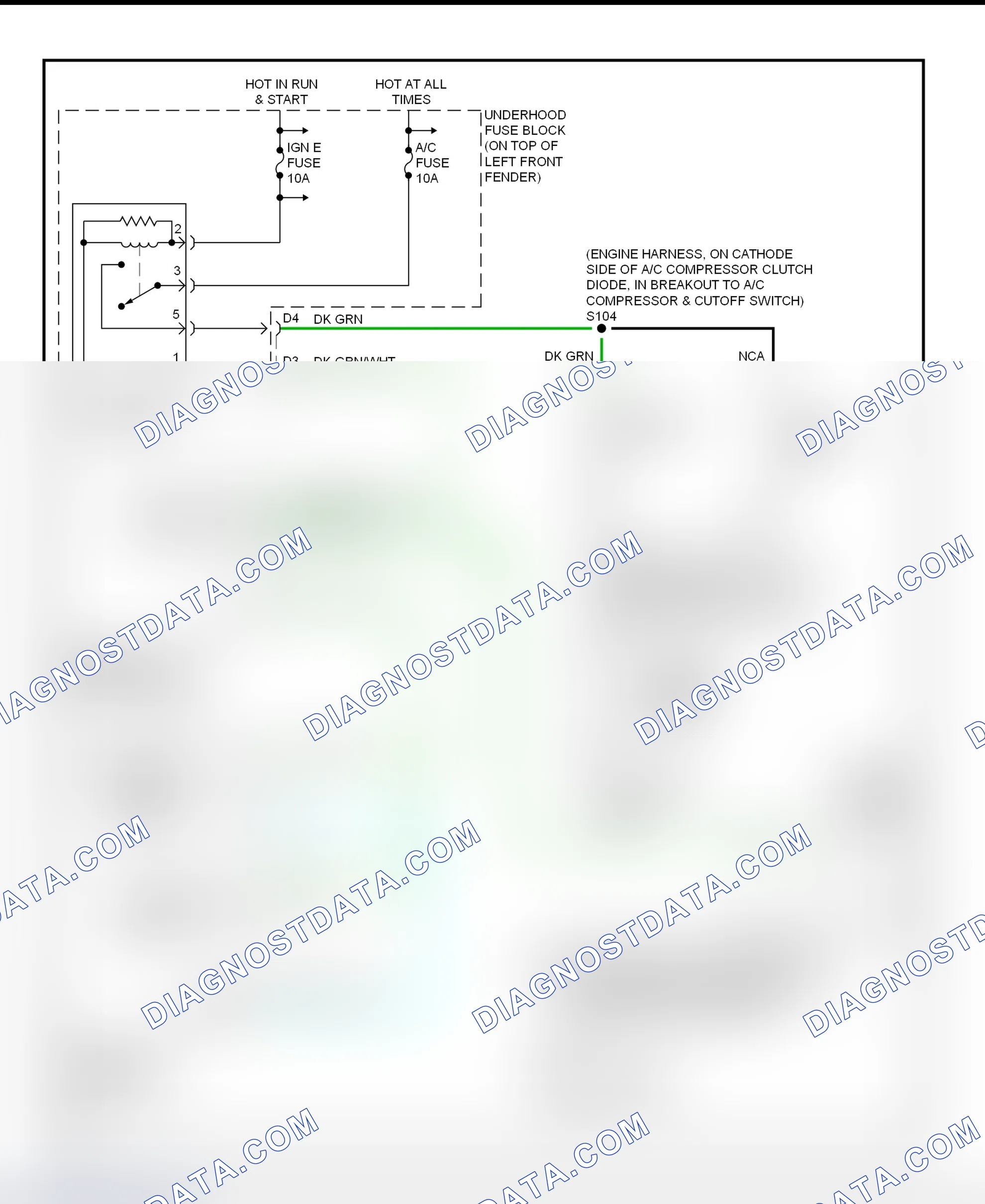 Scheme 41: A/C Compressor Clutch Control Circuit Wiring Diagram (2000-01 Blazer, Bravada, Envoy & Jimmy - With Automatic A/C-Heater System)