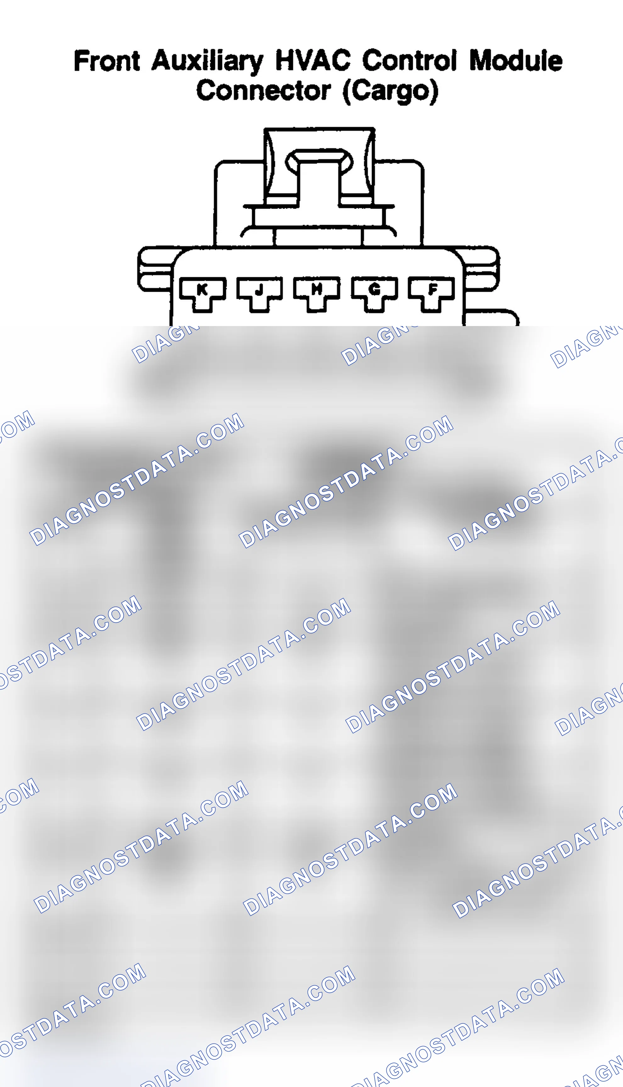 Scheme 154: FRONT AUXILIARY HVAC CONTROL MODULE (CARGO)