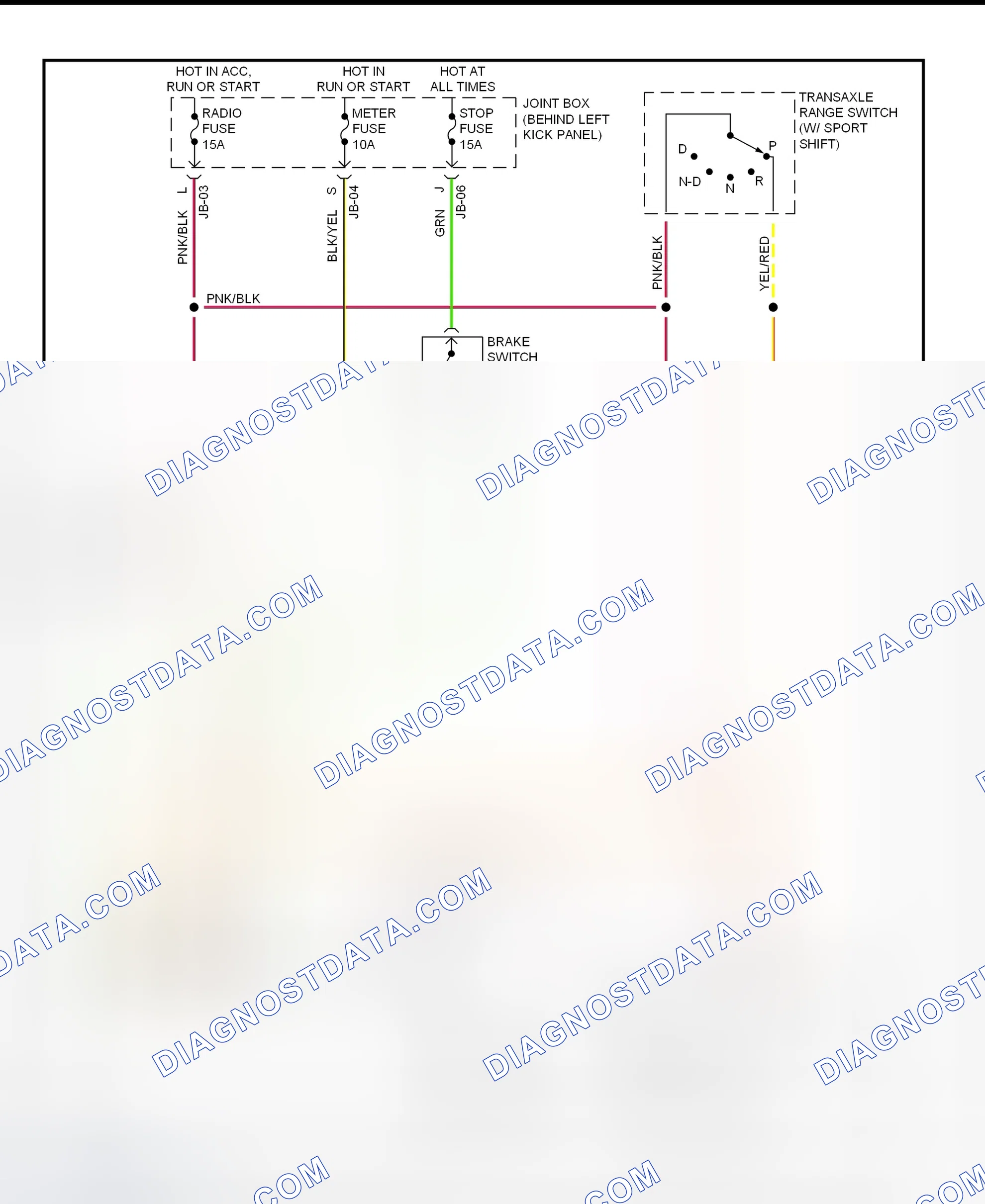 Scheme 37: Shift Interlock System Wiring Diagram (2002 Protege5)