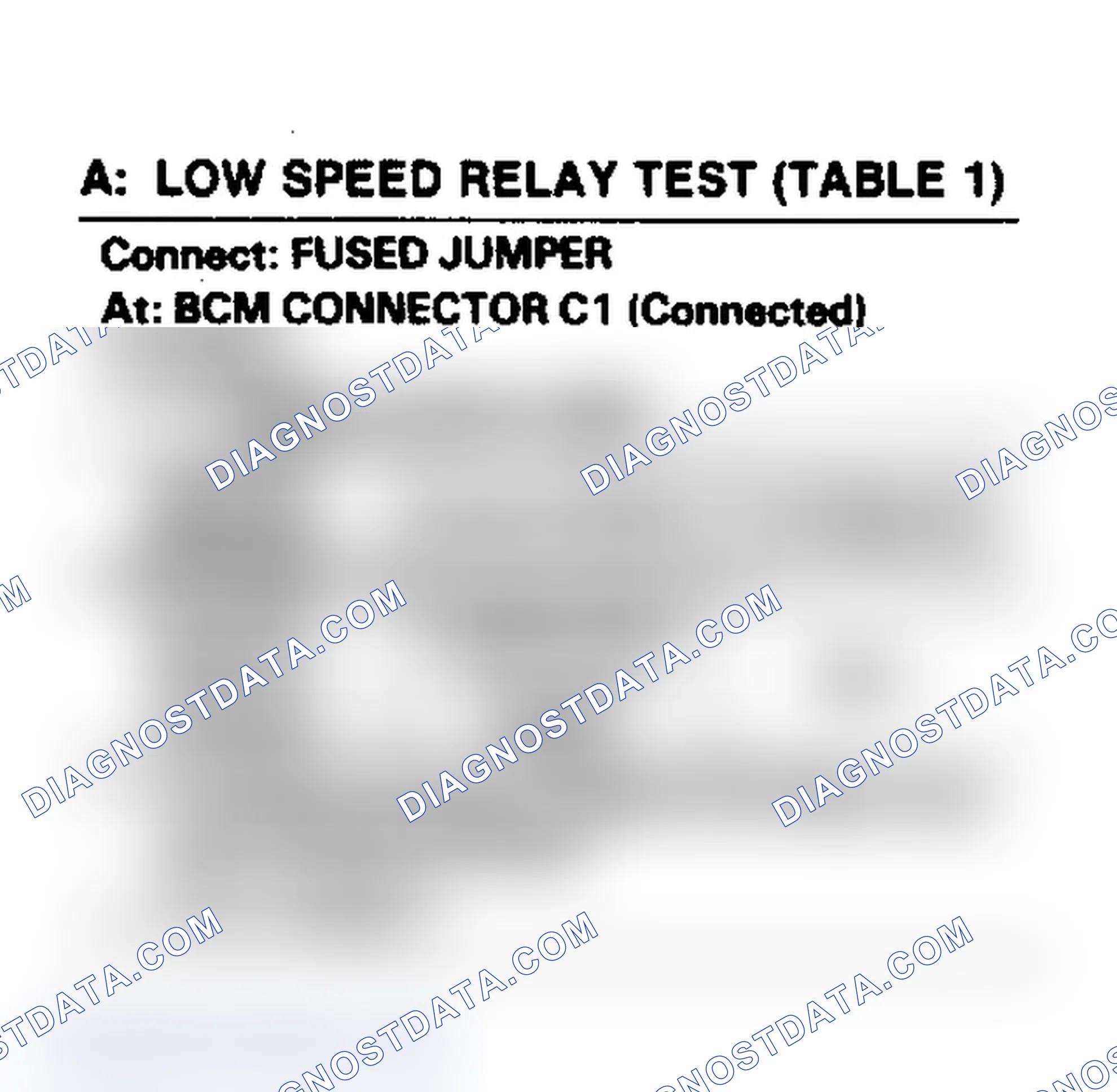 Scheme 9: A: Low Speed Relay Test (Table 1)