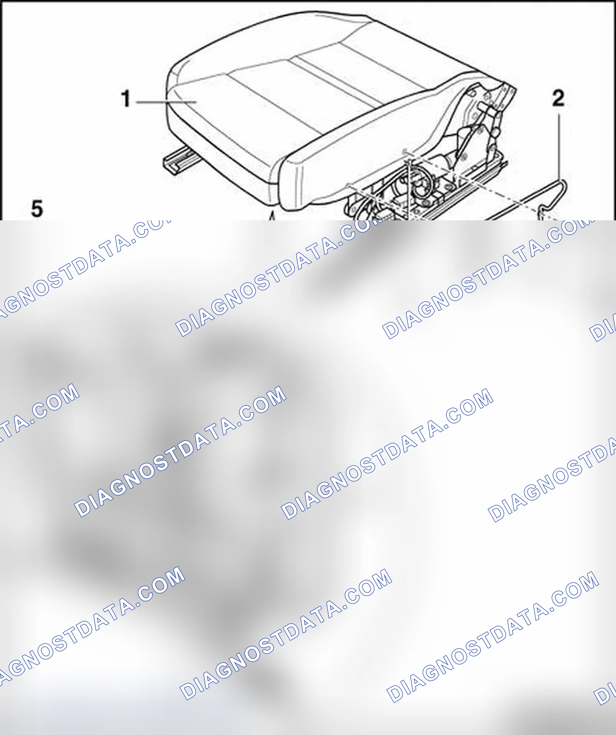 Scheme 261: Detaching cover and padding from seat pan