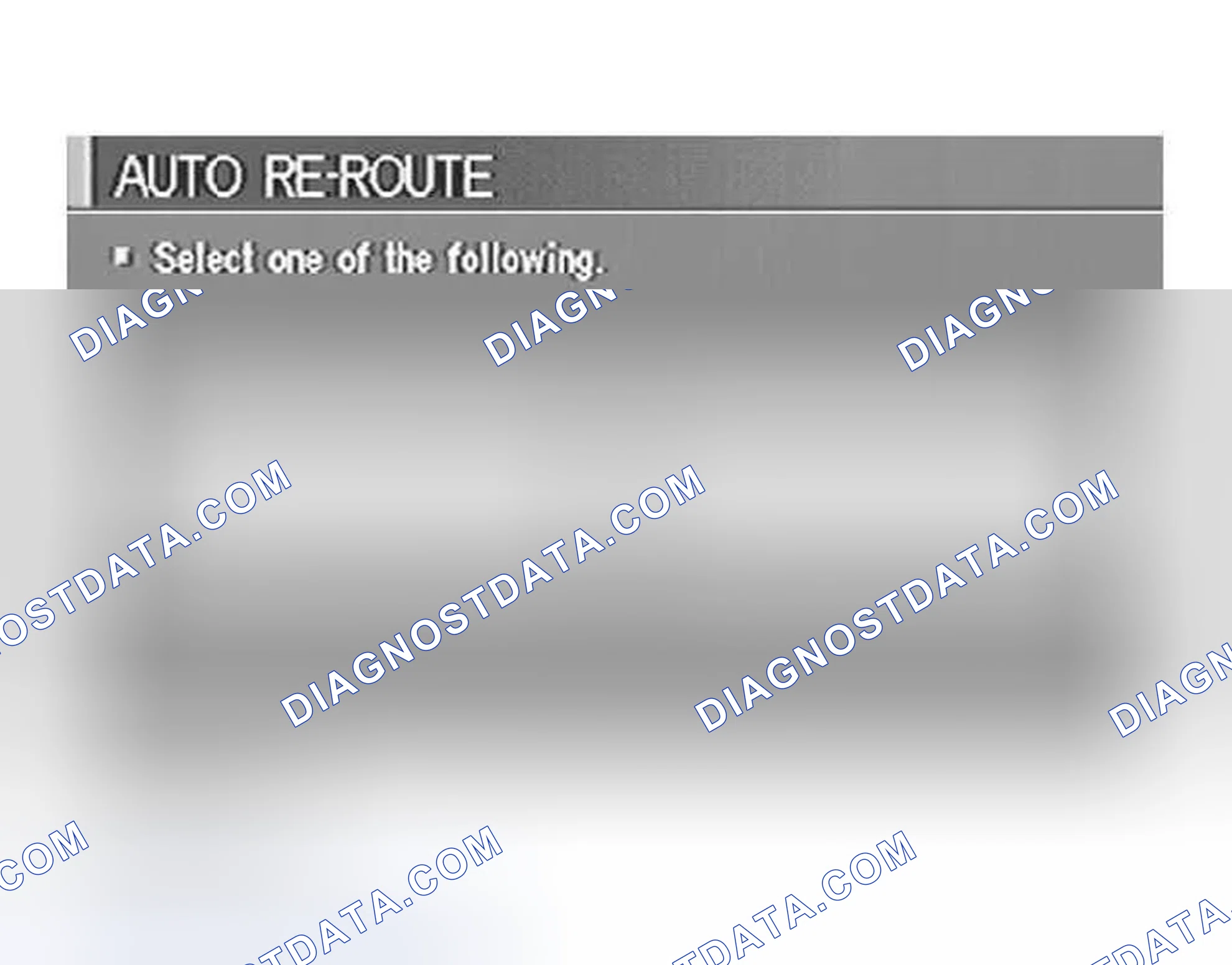 Scheme 210: "AUTO RE-ROUTE" MODE