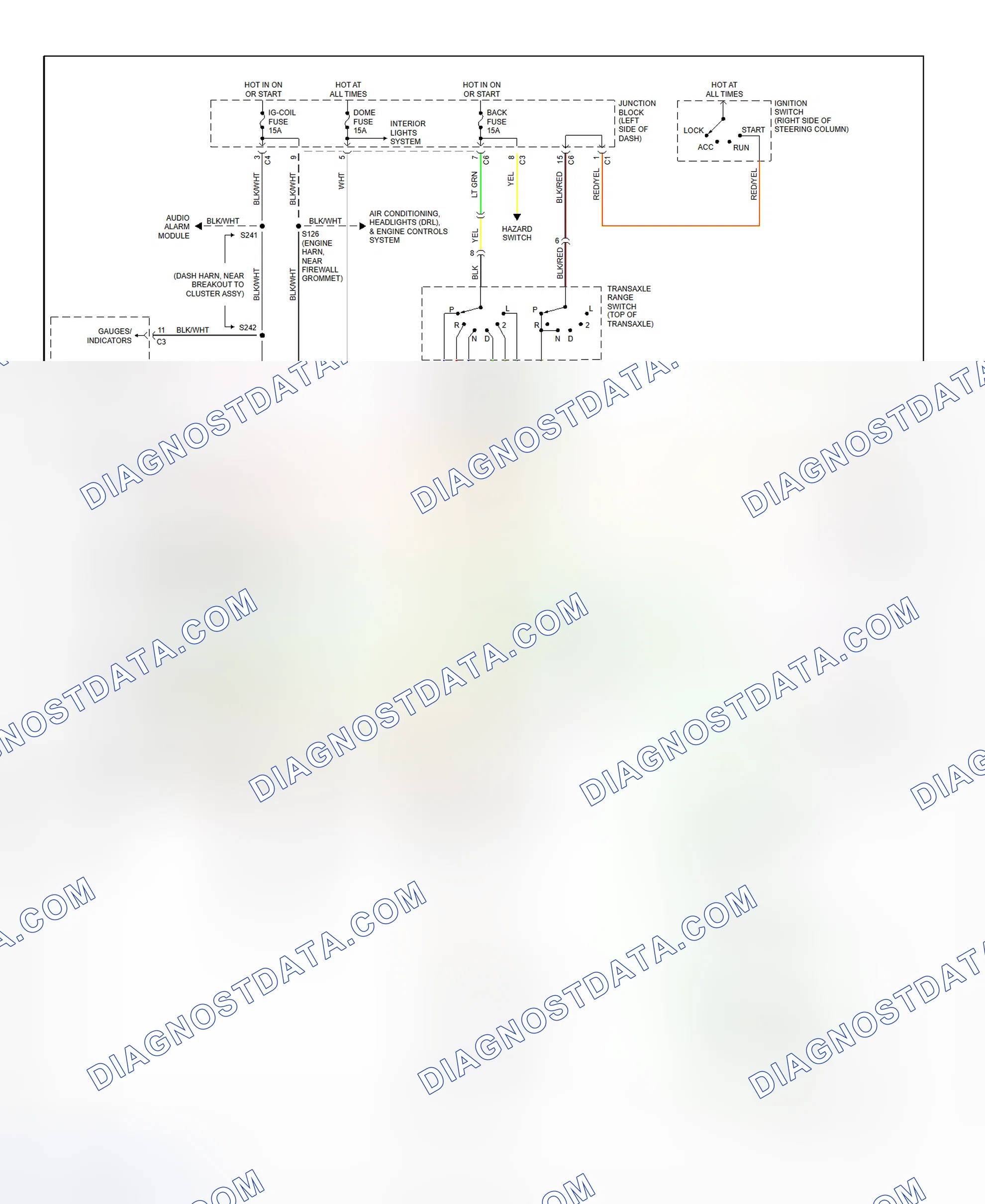 Scheme 48: Transaxle Electronic Control System Wiring Diagram (M60 - Metro & Firefly (Canadian))