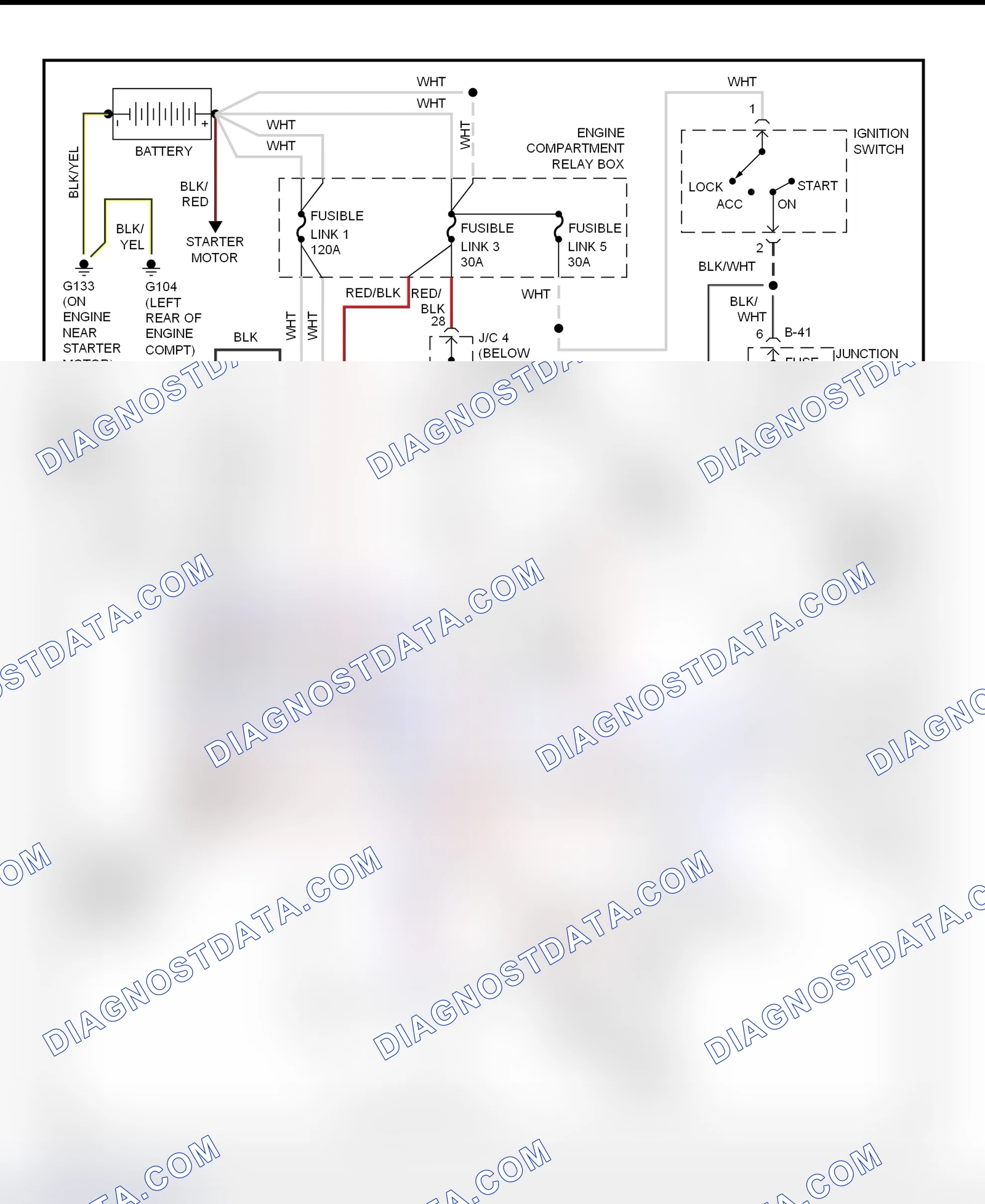 Scheme 1: Charging System Wiring Diagram (Avenger & Sebring Coupe)