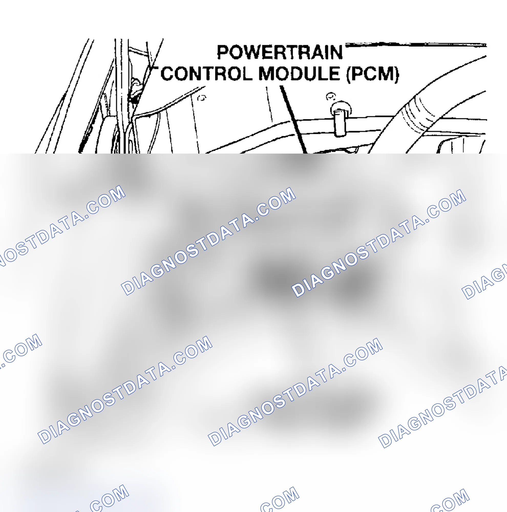 Scheme 302: POWERTRAIN CONTROL MODULE LOCATION