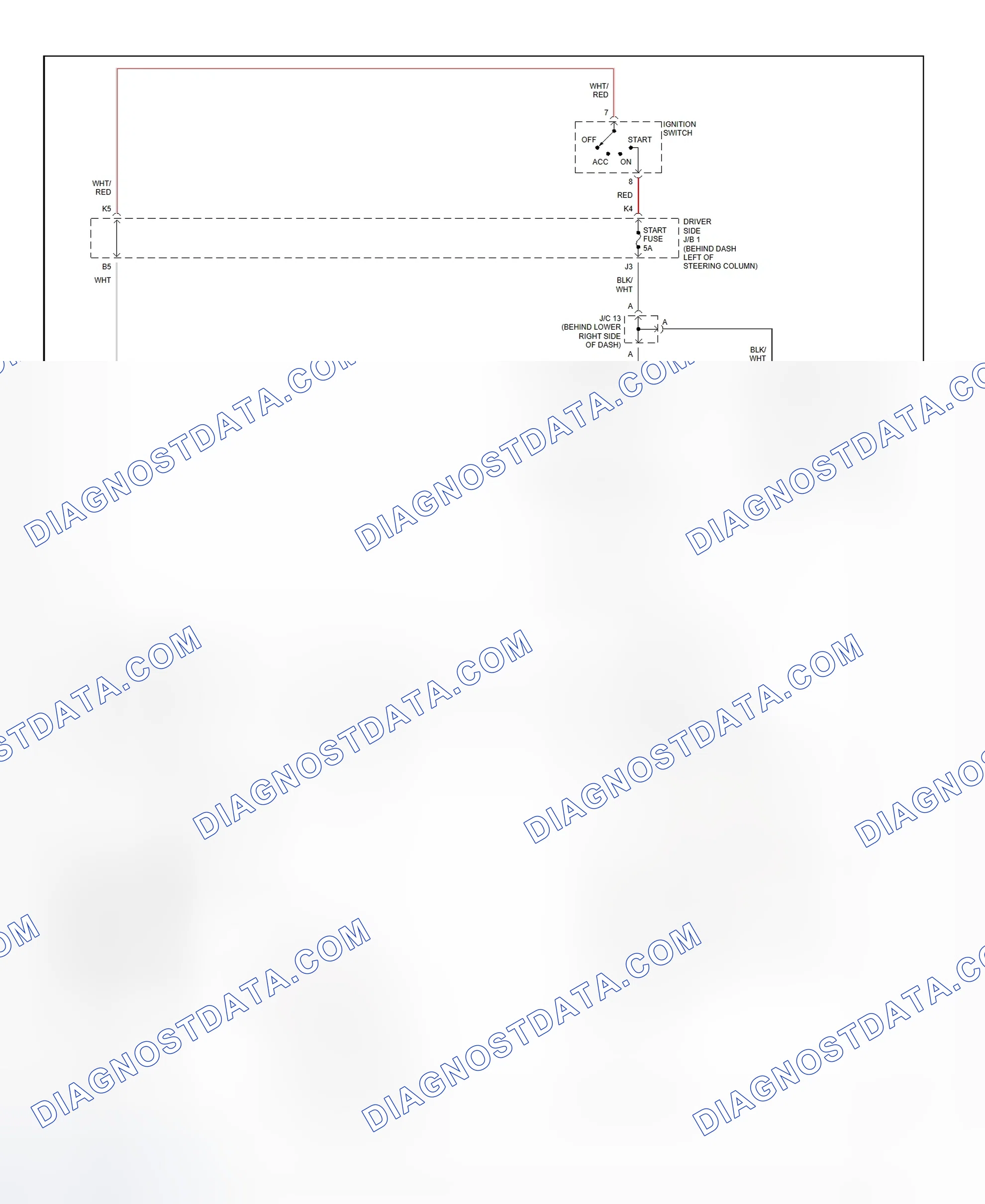 Fig. 31: Starting System Wiring Diagram (Sienna)