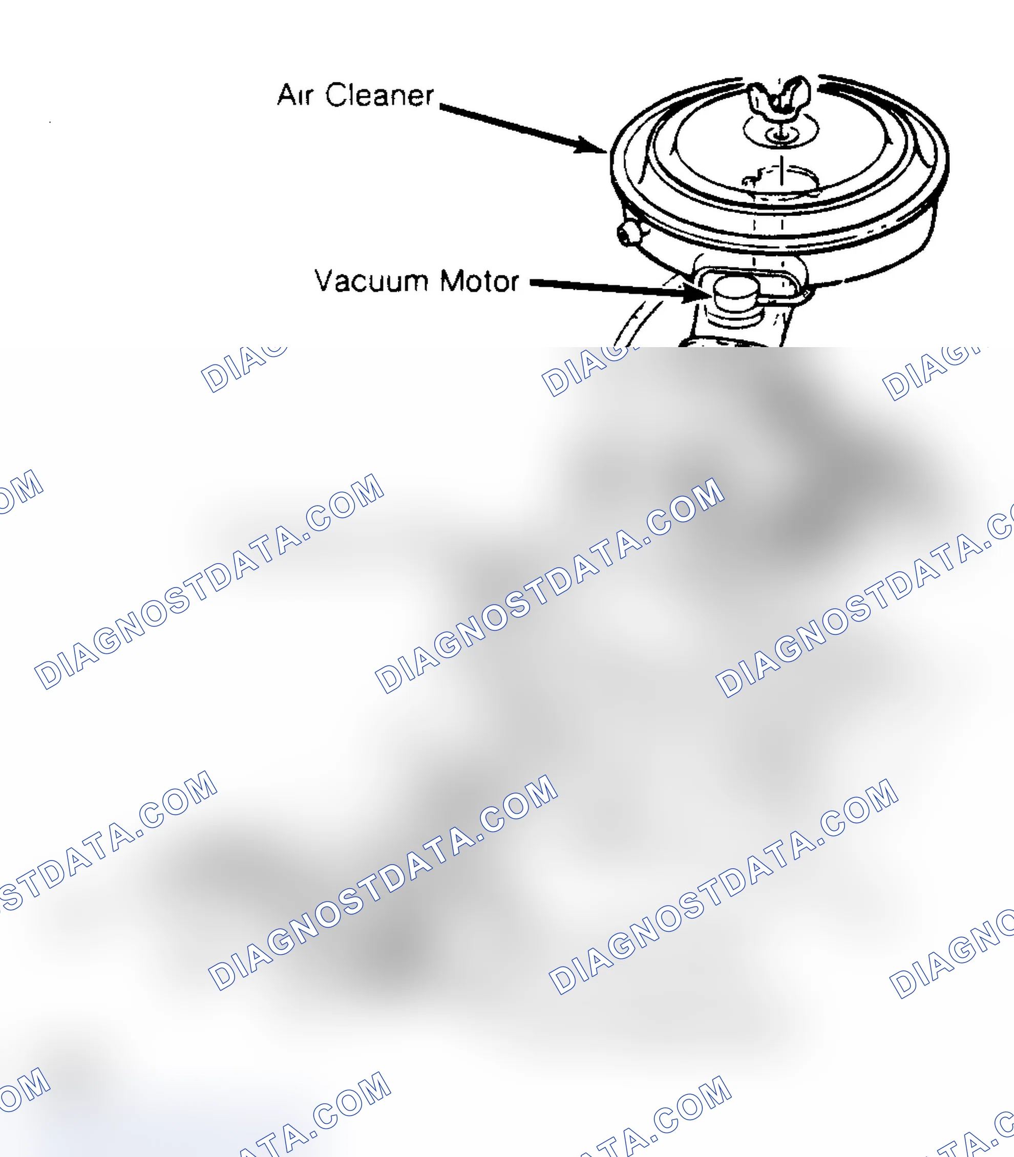 Scheme 107: Air Cleaner Assembly (V8 Engine) All Light Duty emission vehicles use preheated air to warm carburetor.