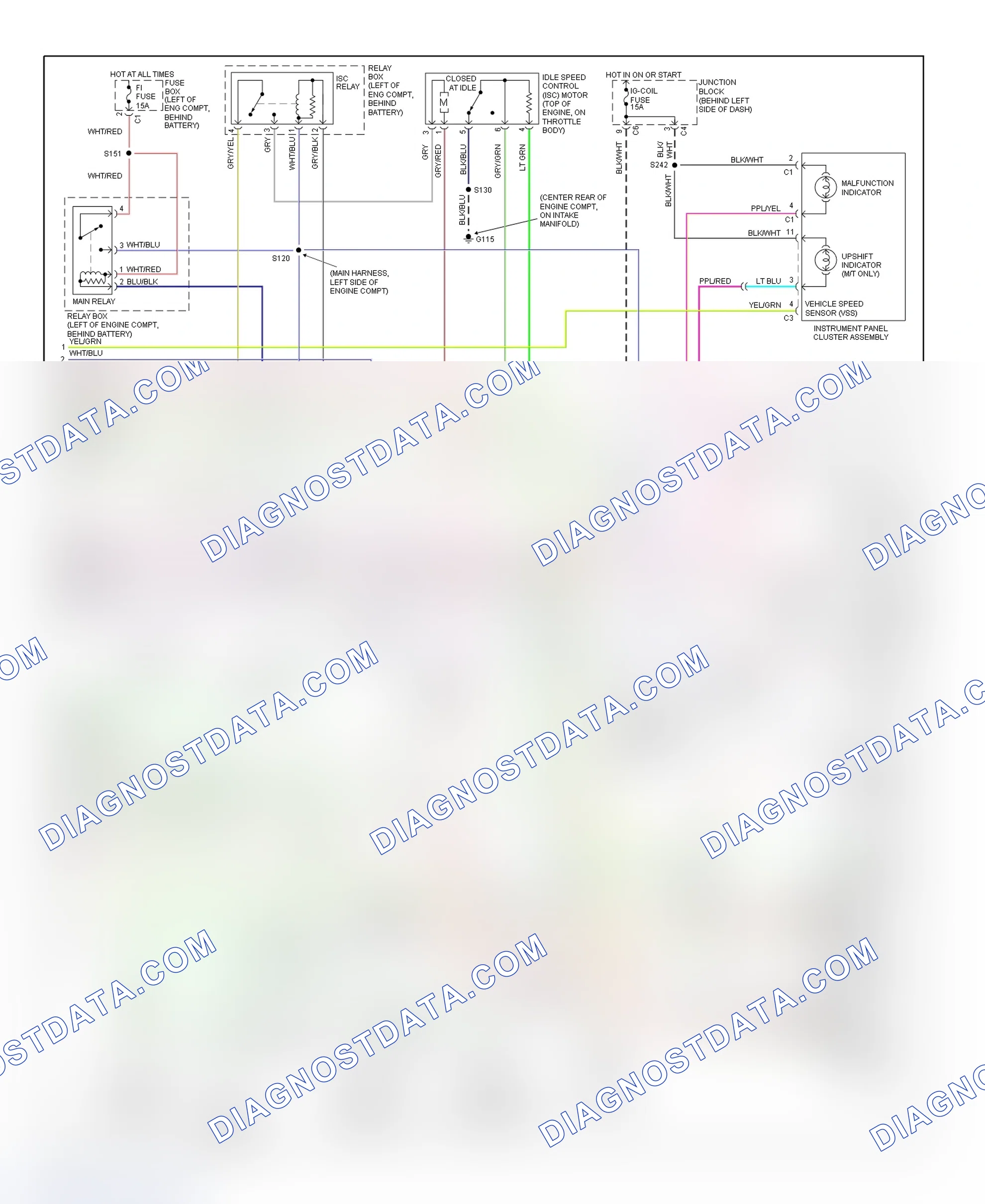 Scheme 133: PCM Wiring Diagram (Metro & Firefly (Canadian) - 1.0L - 2 Of 2)