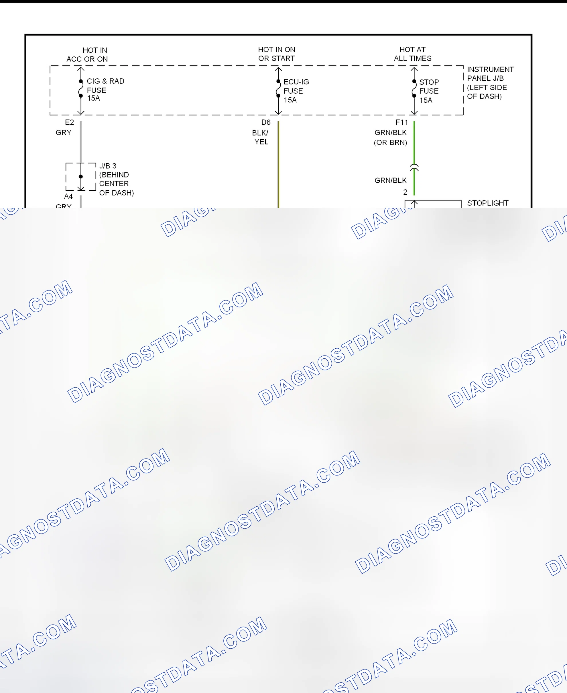 Scheme 12: Shift Interlock System Wiring Diagram (1995-96 Celica)