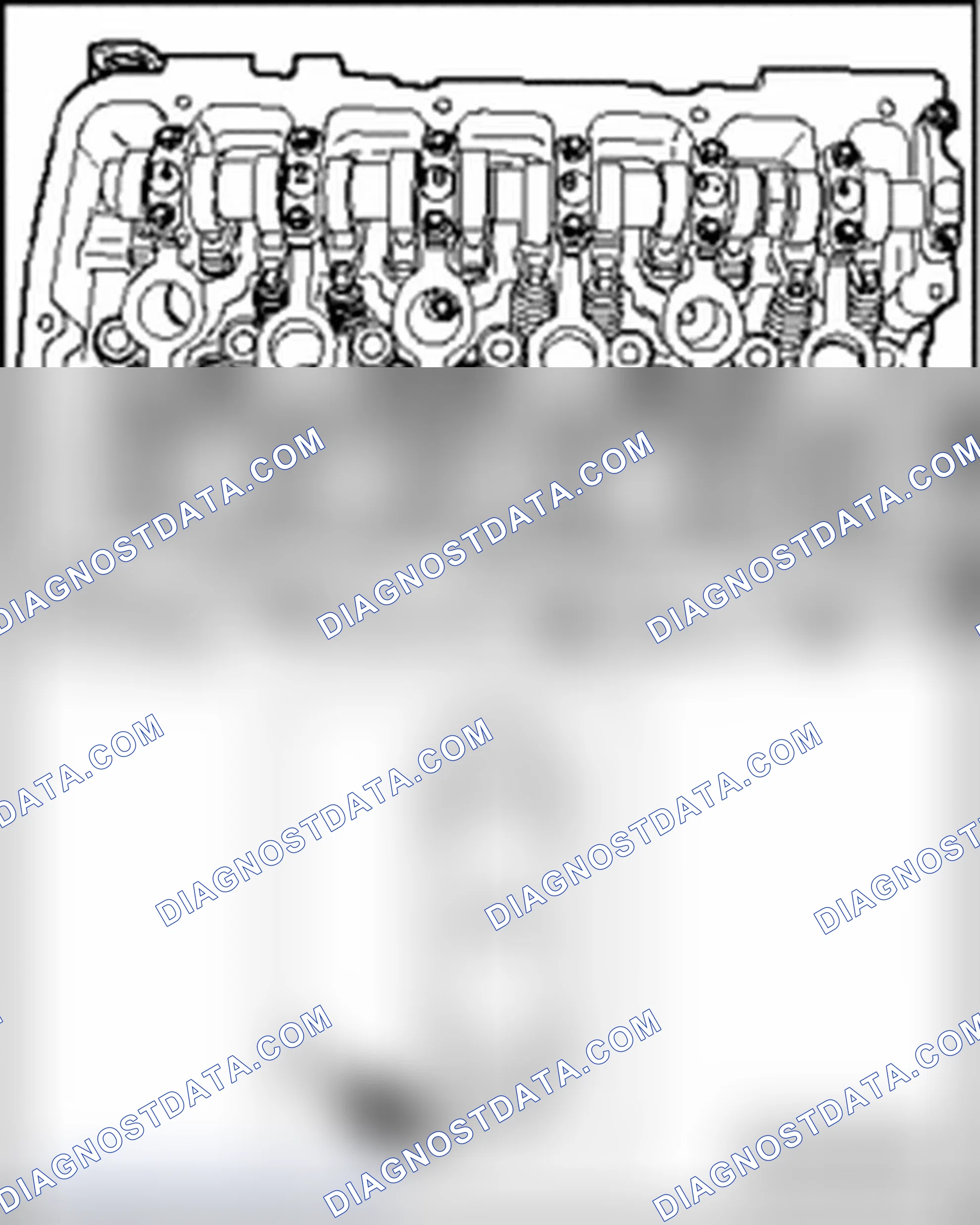 Scheme 171: Installed position of bearing caps for camshafts