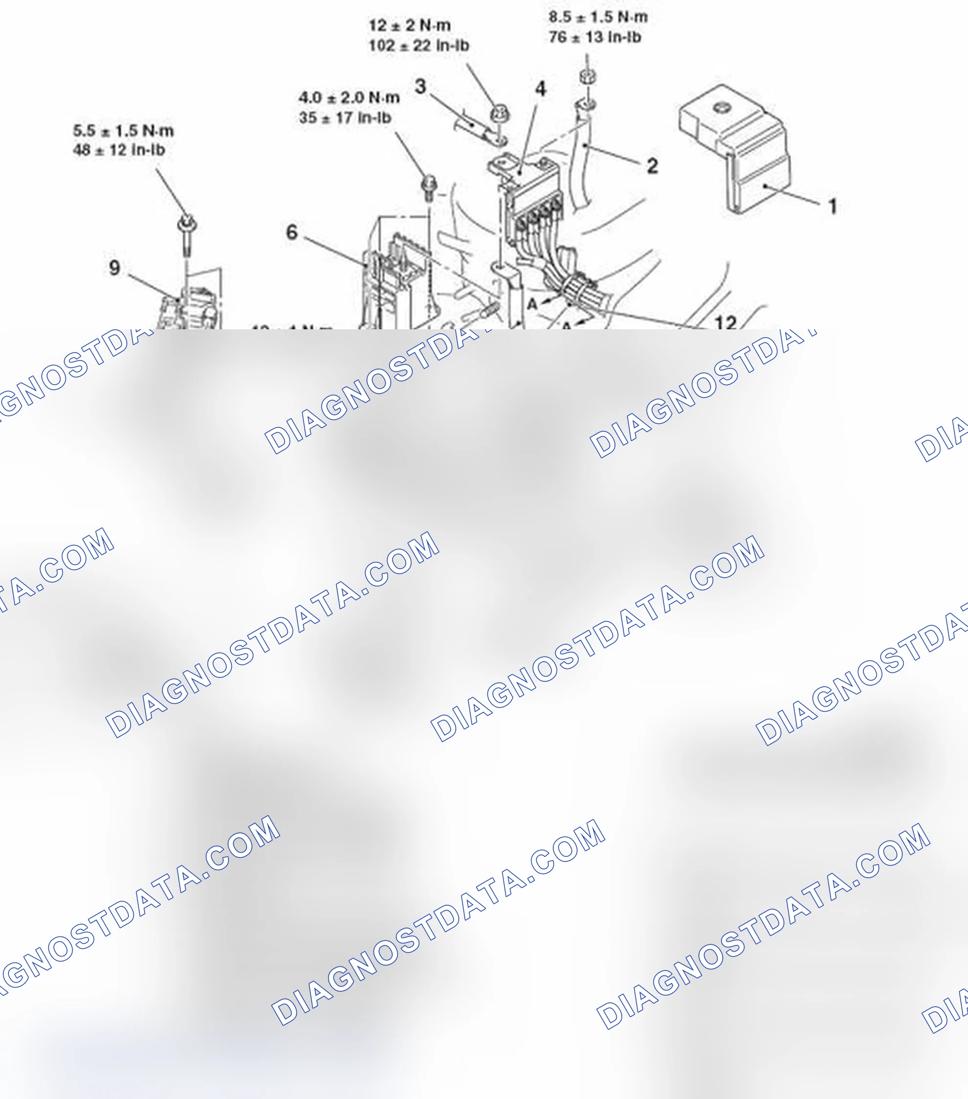 Scheme 90: ENG CONTROL HARNESS CONNECTOR BRACKET