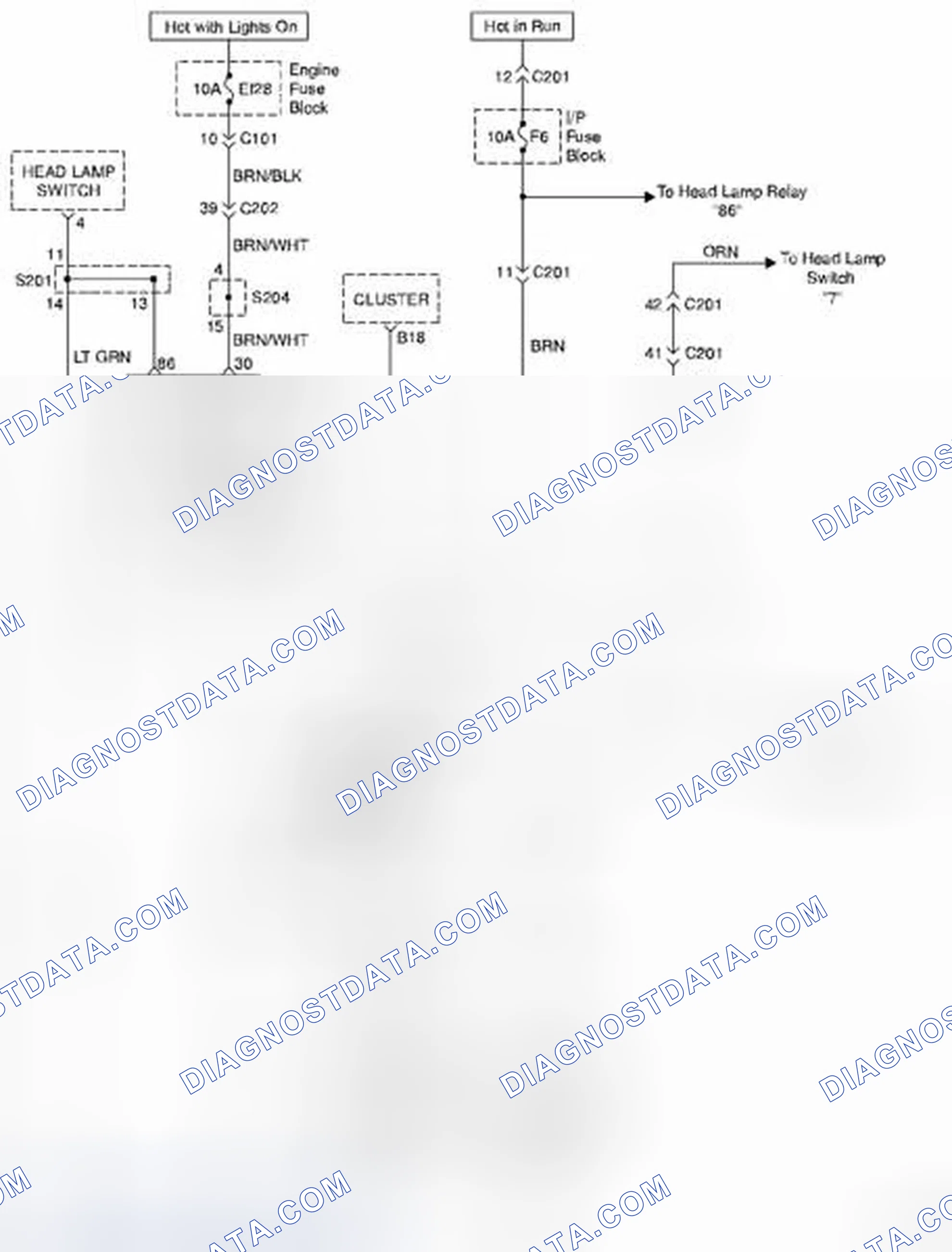 Scheme 7: Daytime Running Lamps Circuit Diagram