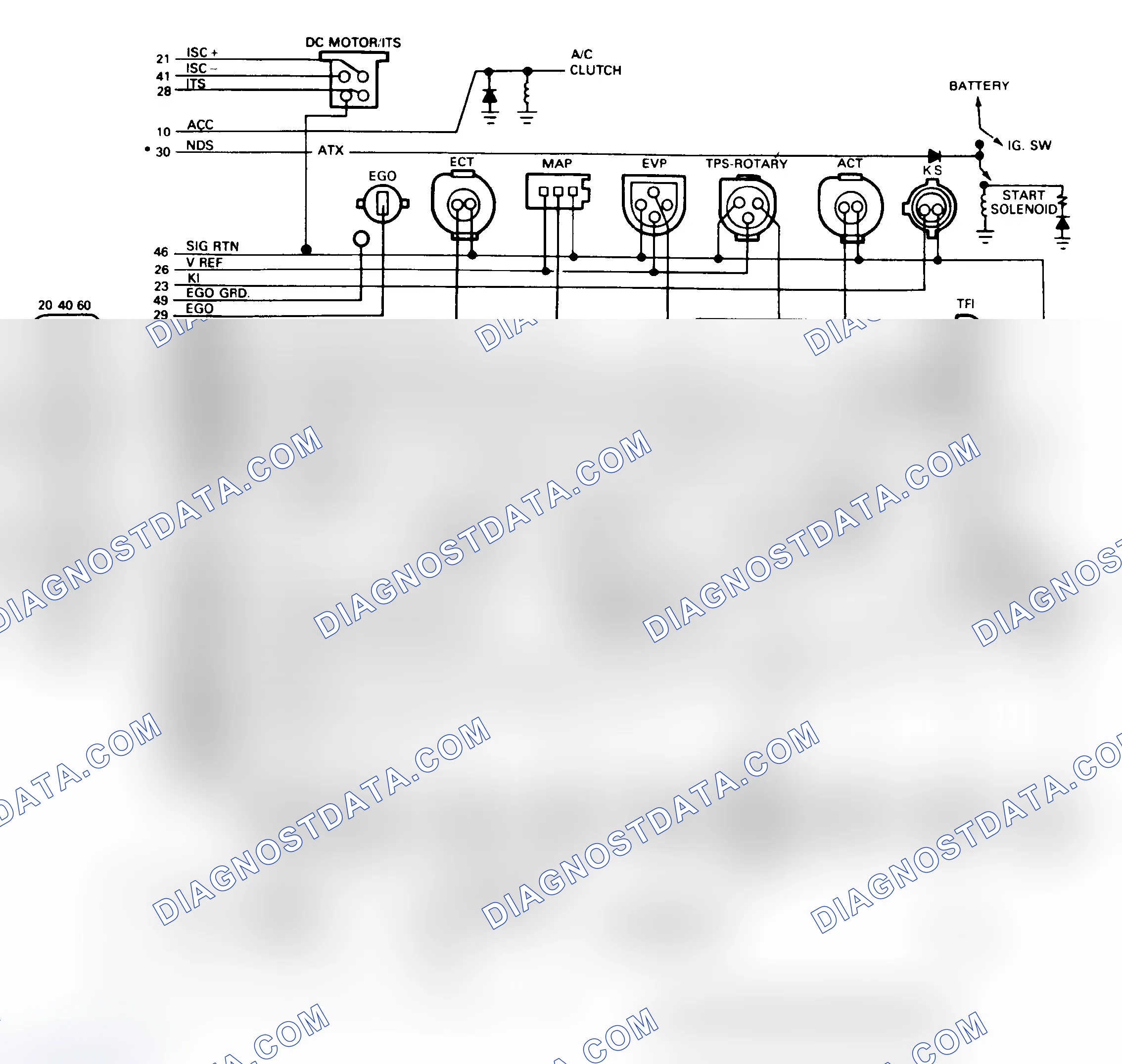 Scheme 107: 2.8L FBC EEC-IV Wiring Diagram