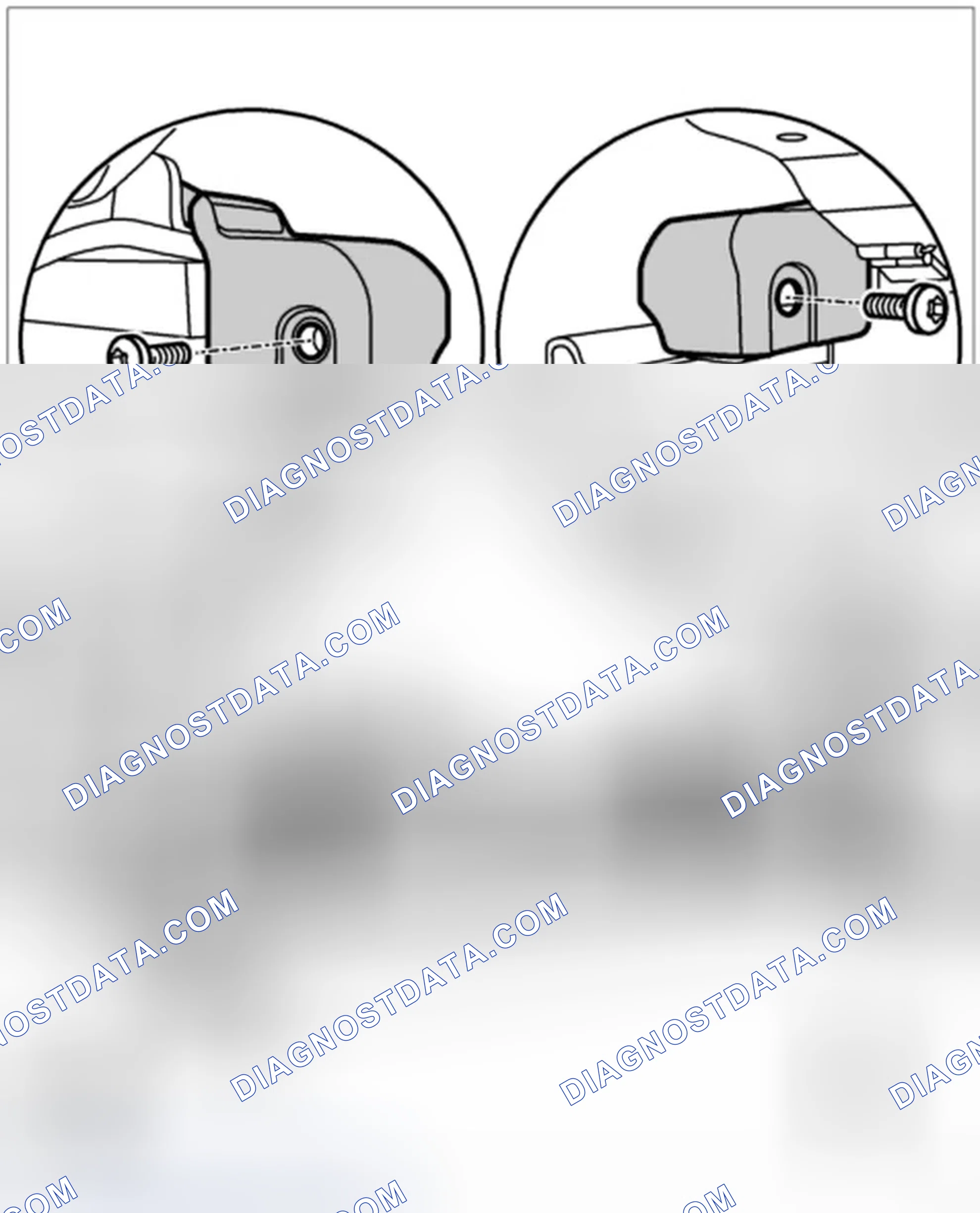 Scheme 58: Installing cover for AWS sensor on left and right