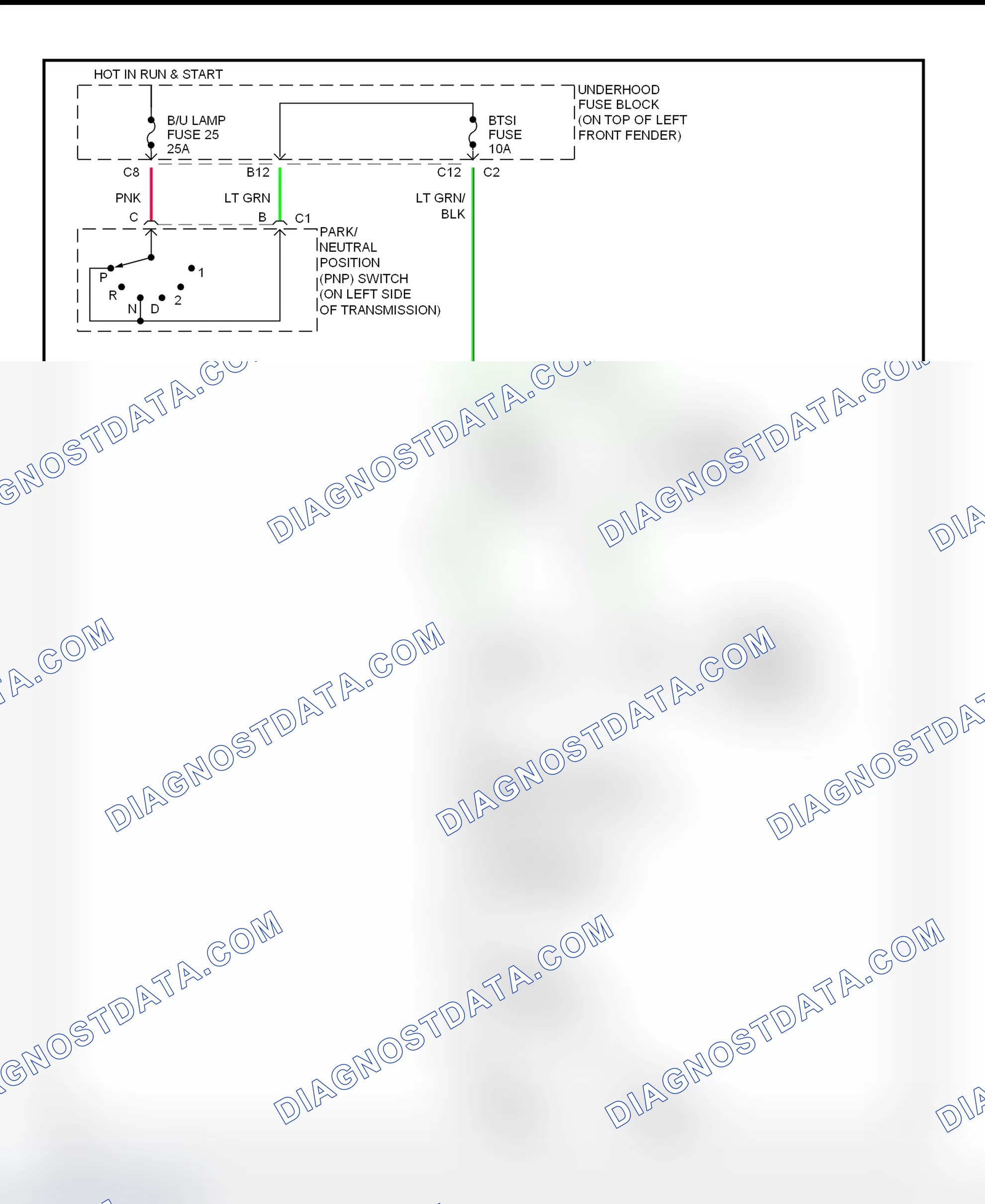 Scheme 34: Shift Interlock System Wiring Diagram (2001 Bravada & Jimmy - With Floor Shift)