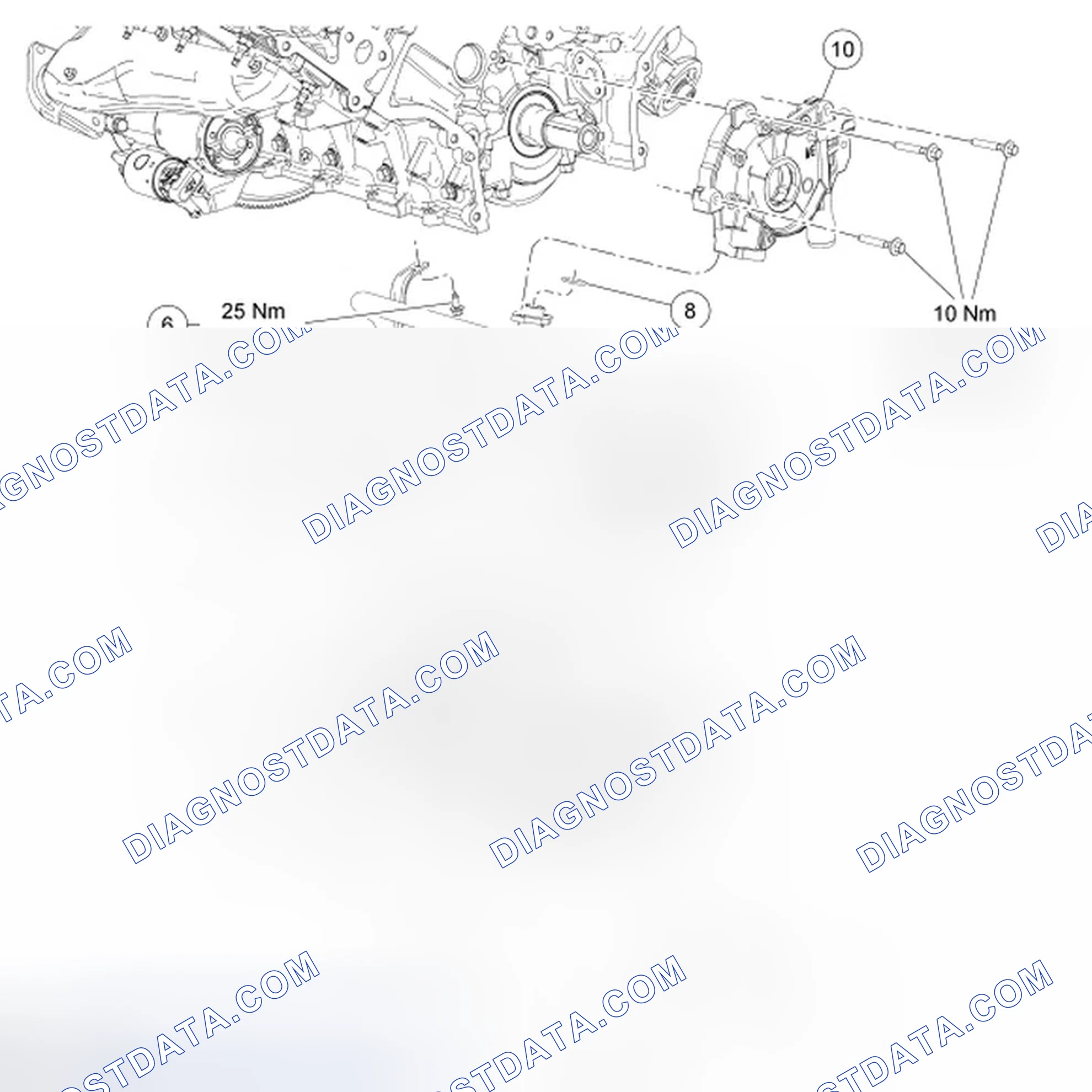 Scheme 62: Engine Lubrication Components - Exploded View