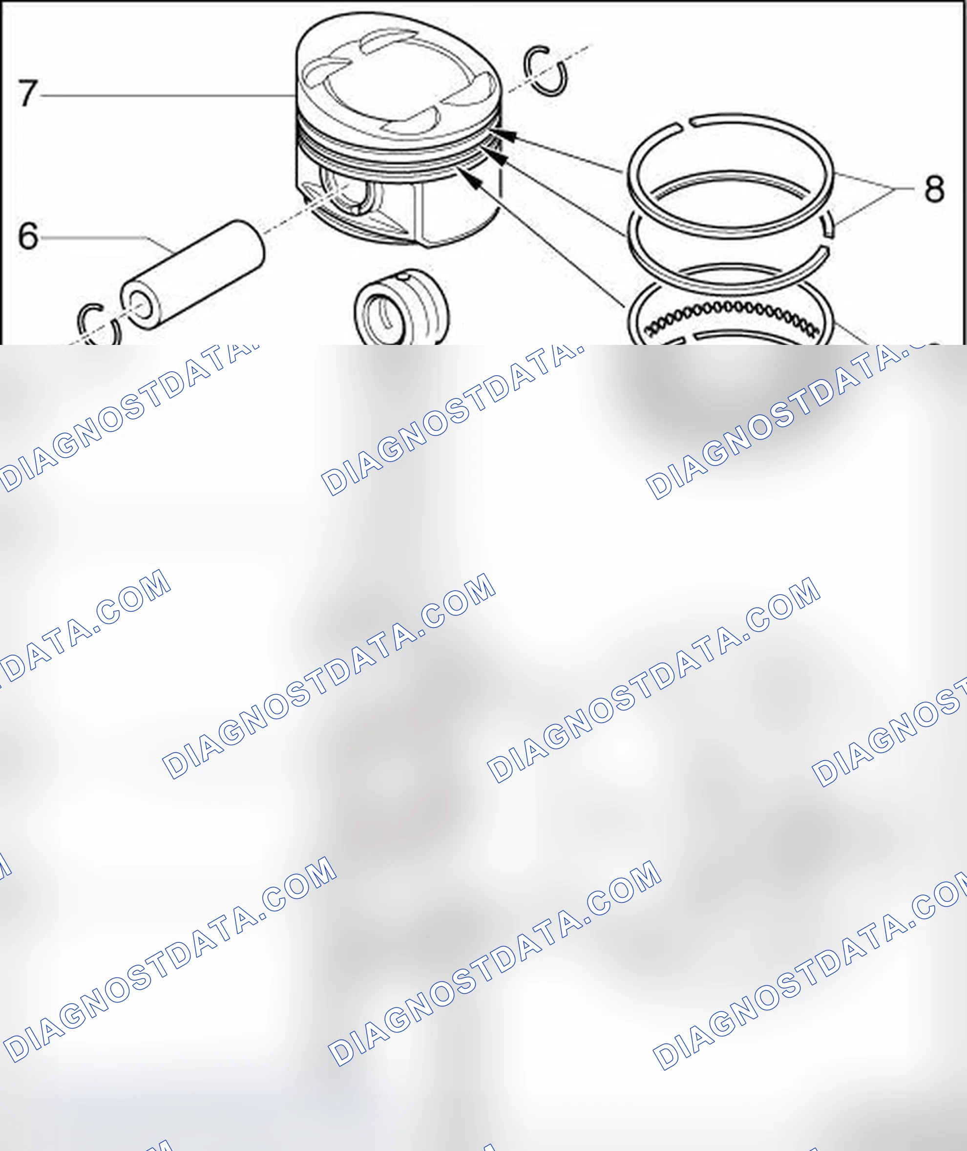 Scheme 682: PISTONS AND CONNECTING ROD ASSEMBLY OVERVIEW