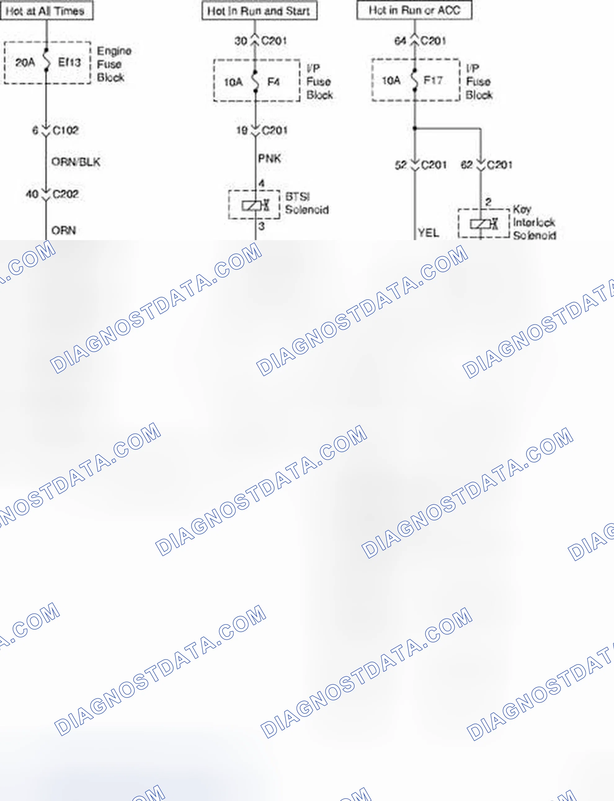 Scheme 137: Shift Lock Control Circuit Wiring Diagram