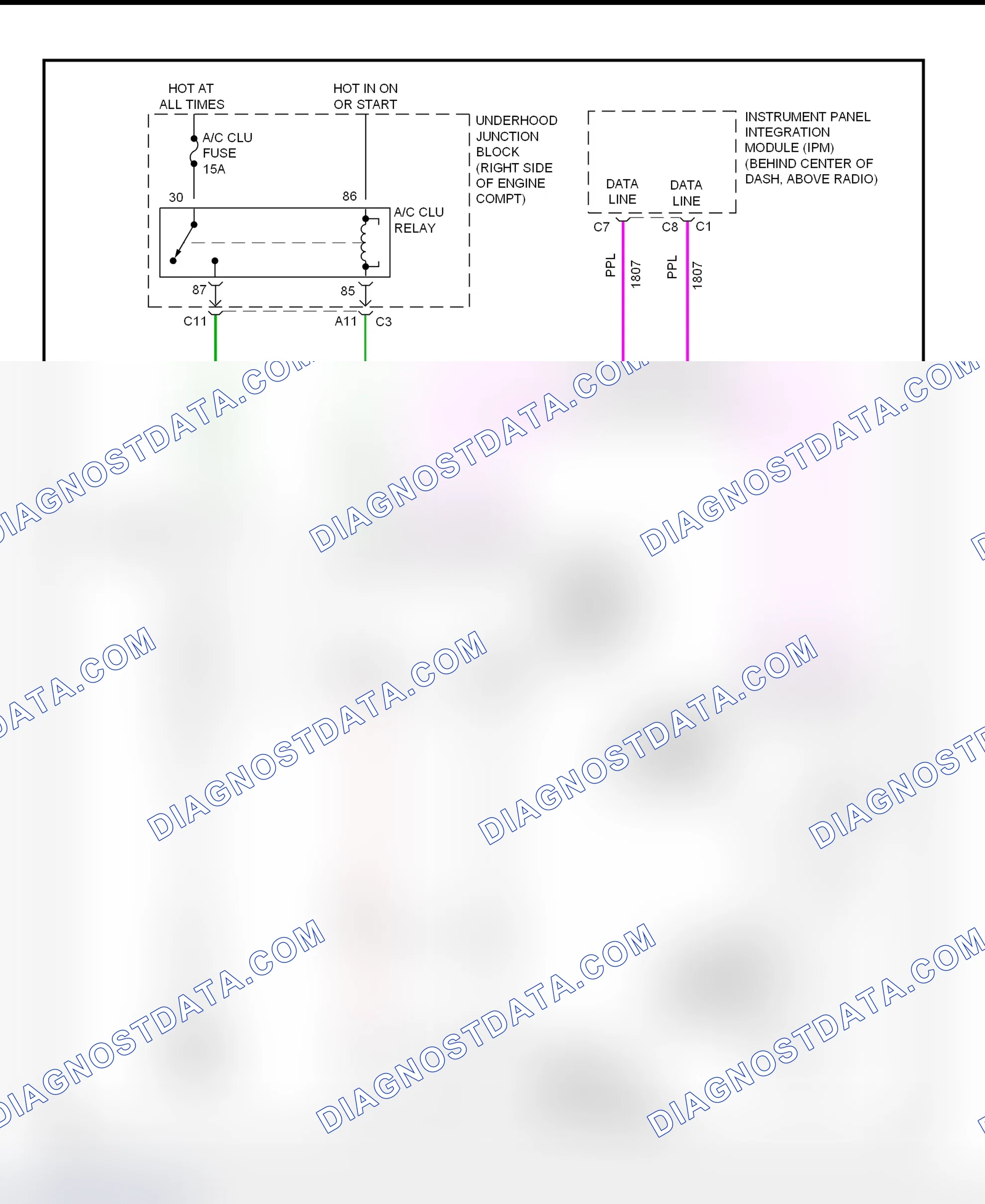 Scheme 37: A/C Compressor Clutch Control Circuit Wiring Diagram (2000-01 Seville)