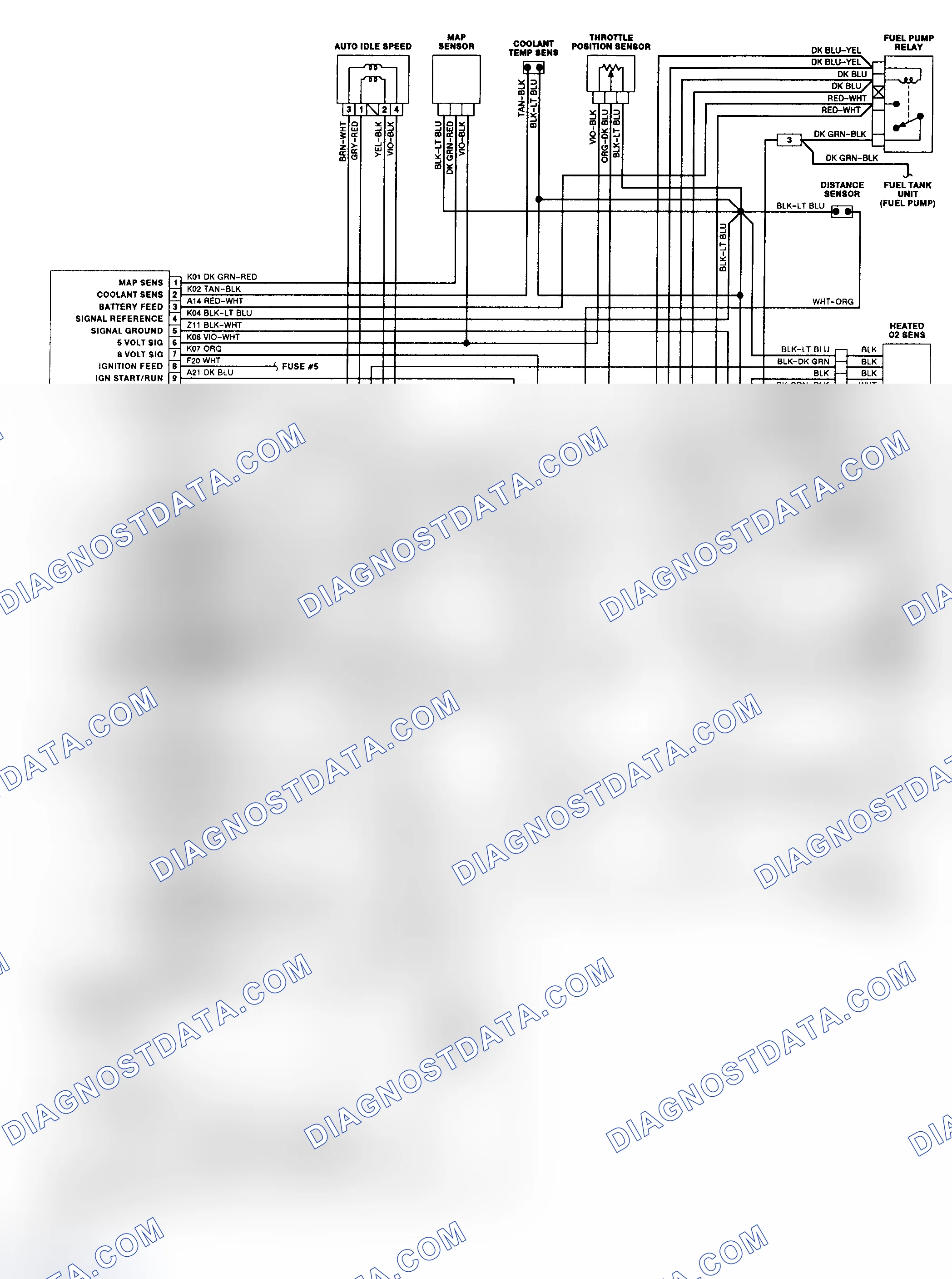 Scheme 27: Wiring Diagram (Daytona & LeBaron Conv./Cpe. - 2.5L TBI)