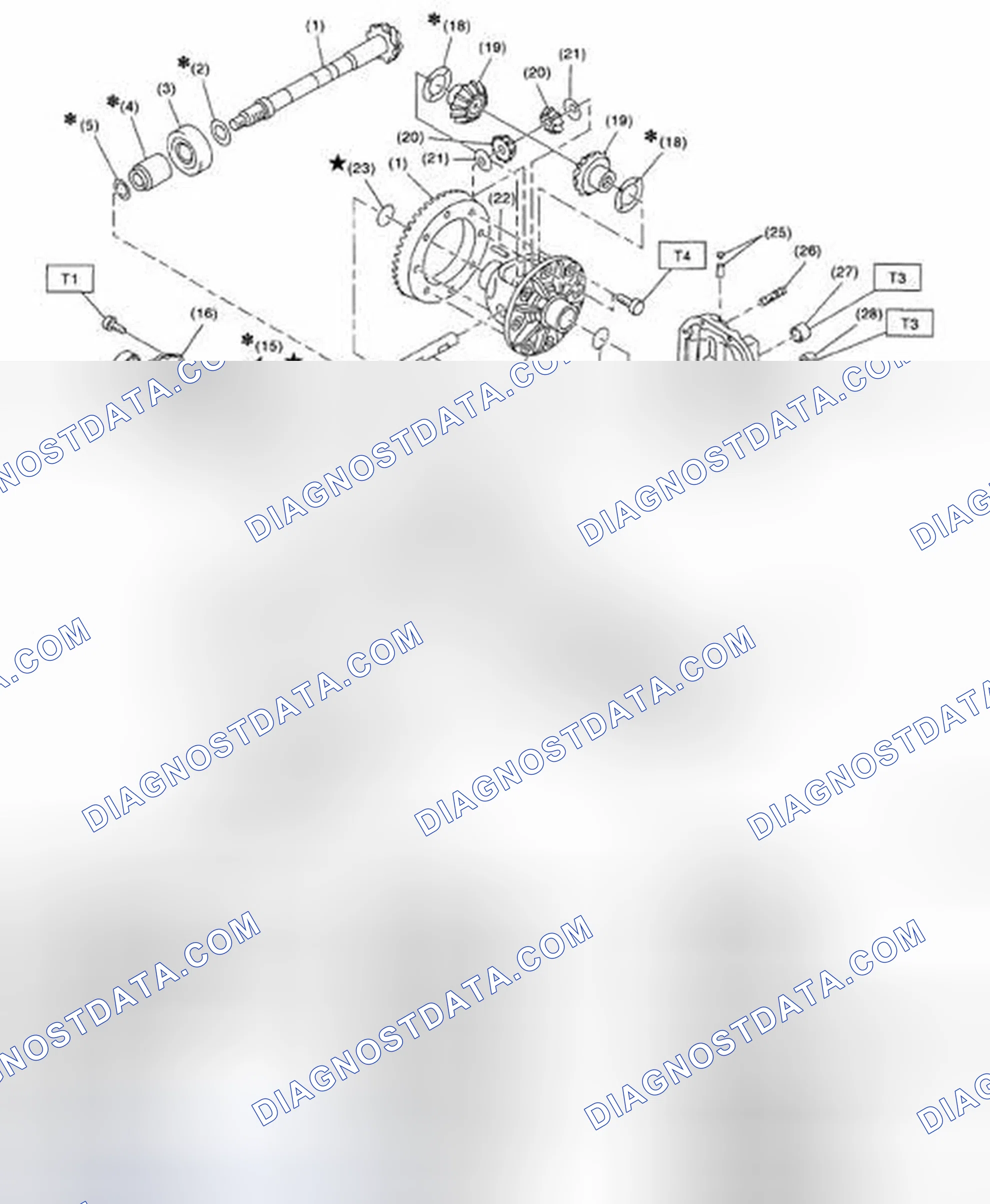 Scheme 44: REAR DIFFERENTIAL WITHOUT LSD (T-TYPE)