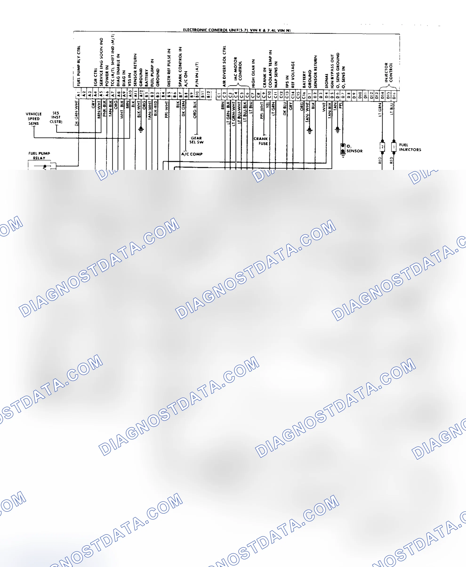 Scheme 160: "R/V" Series (5.7L & 7.4L) Wiring Diagram