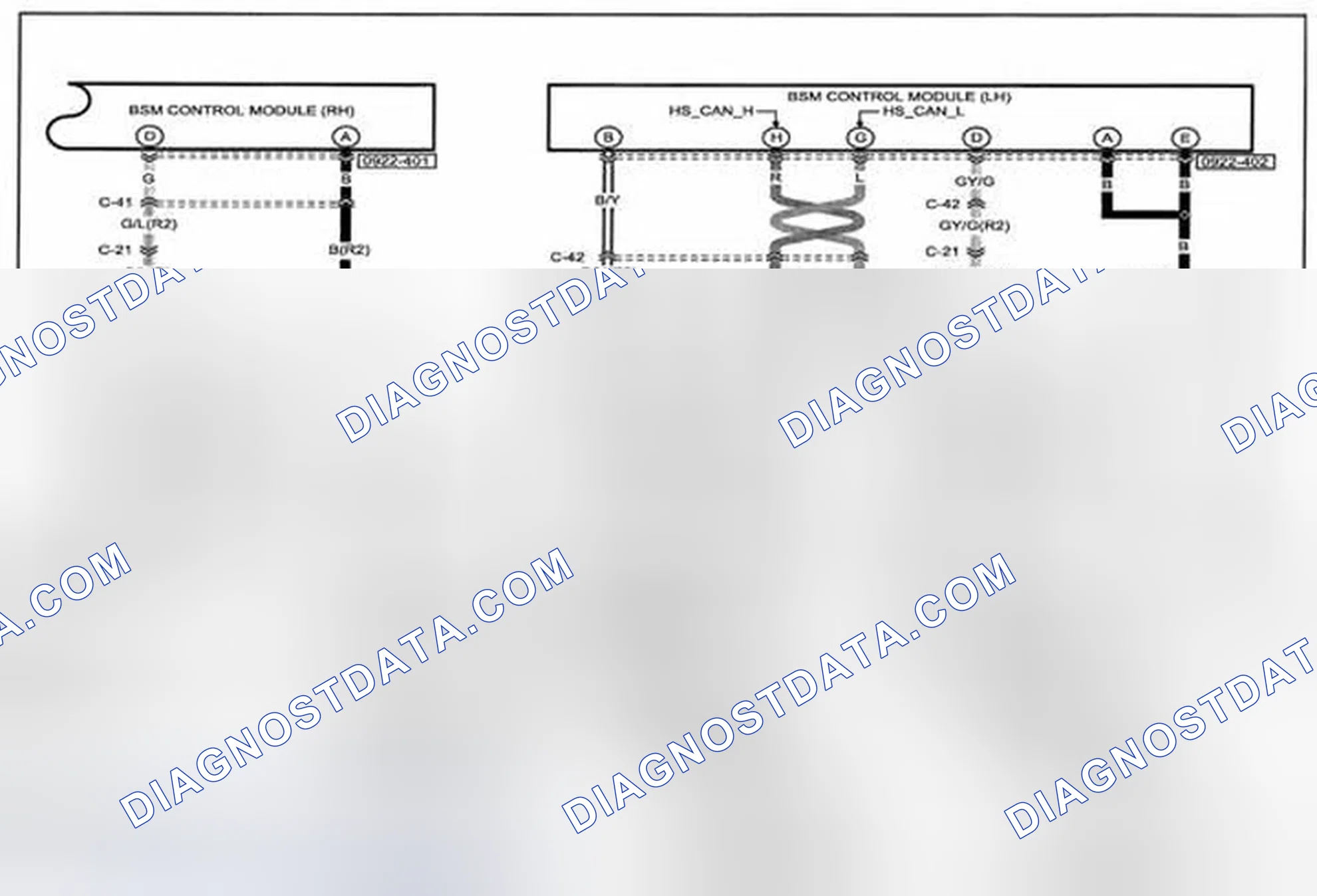 Scheme 358: Blind Spot Monitoring System Wiring Diagram - 0922-4b (1 Of 2)