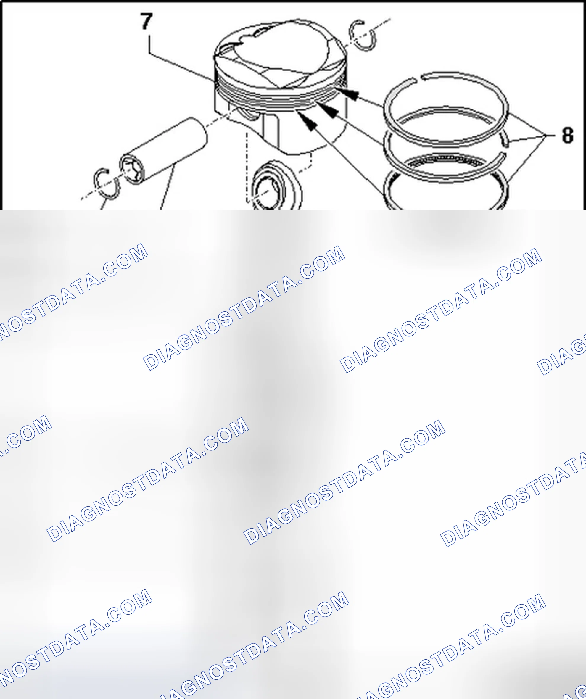 Scheme 15: Piston and connecting rod, assembly overview
