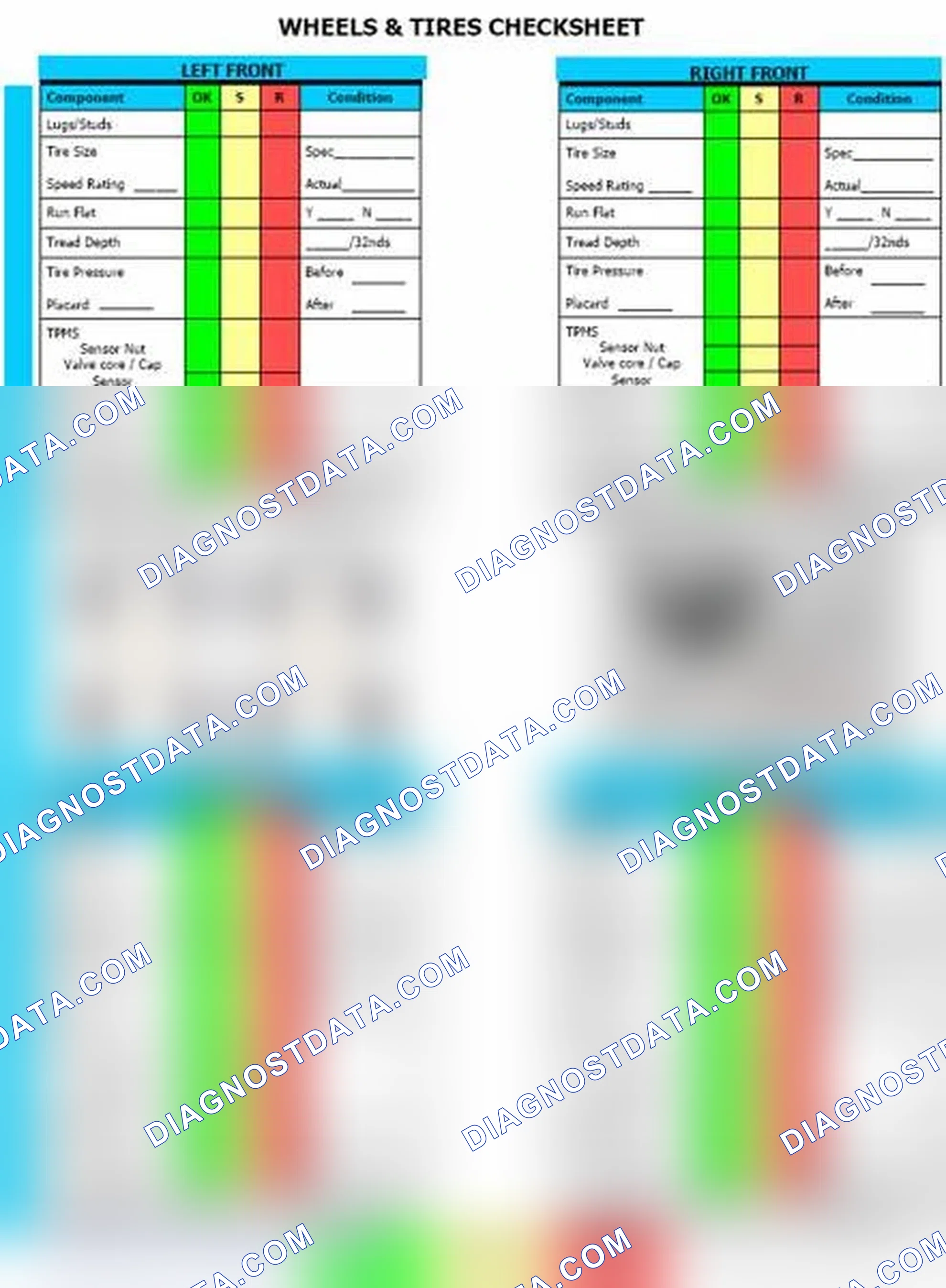 Scheme 35: Wheels & Tires Checksheet (2 Of 2)