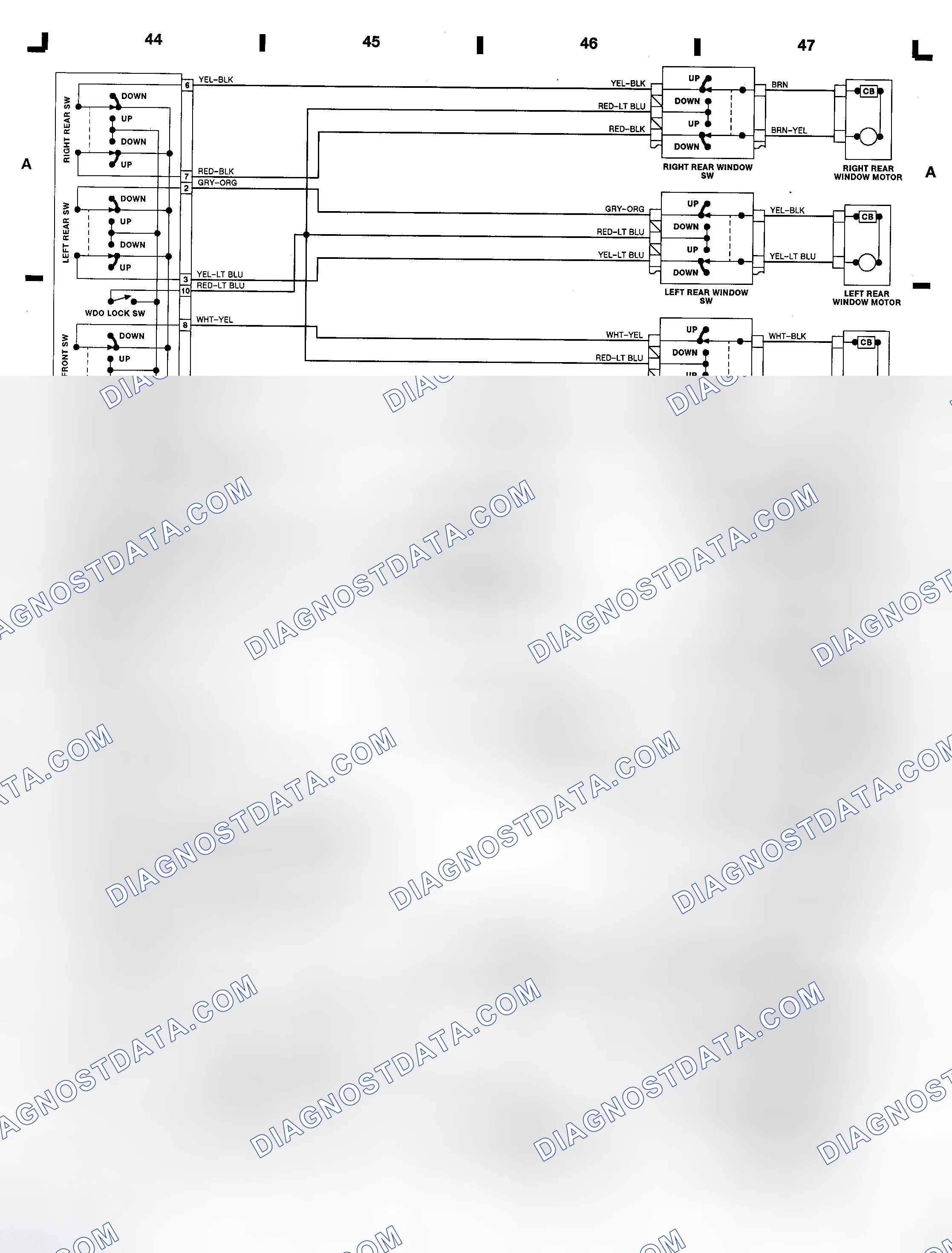Scheme 3: Power Mirror Switch - Continental (Grid E 44-47)