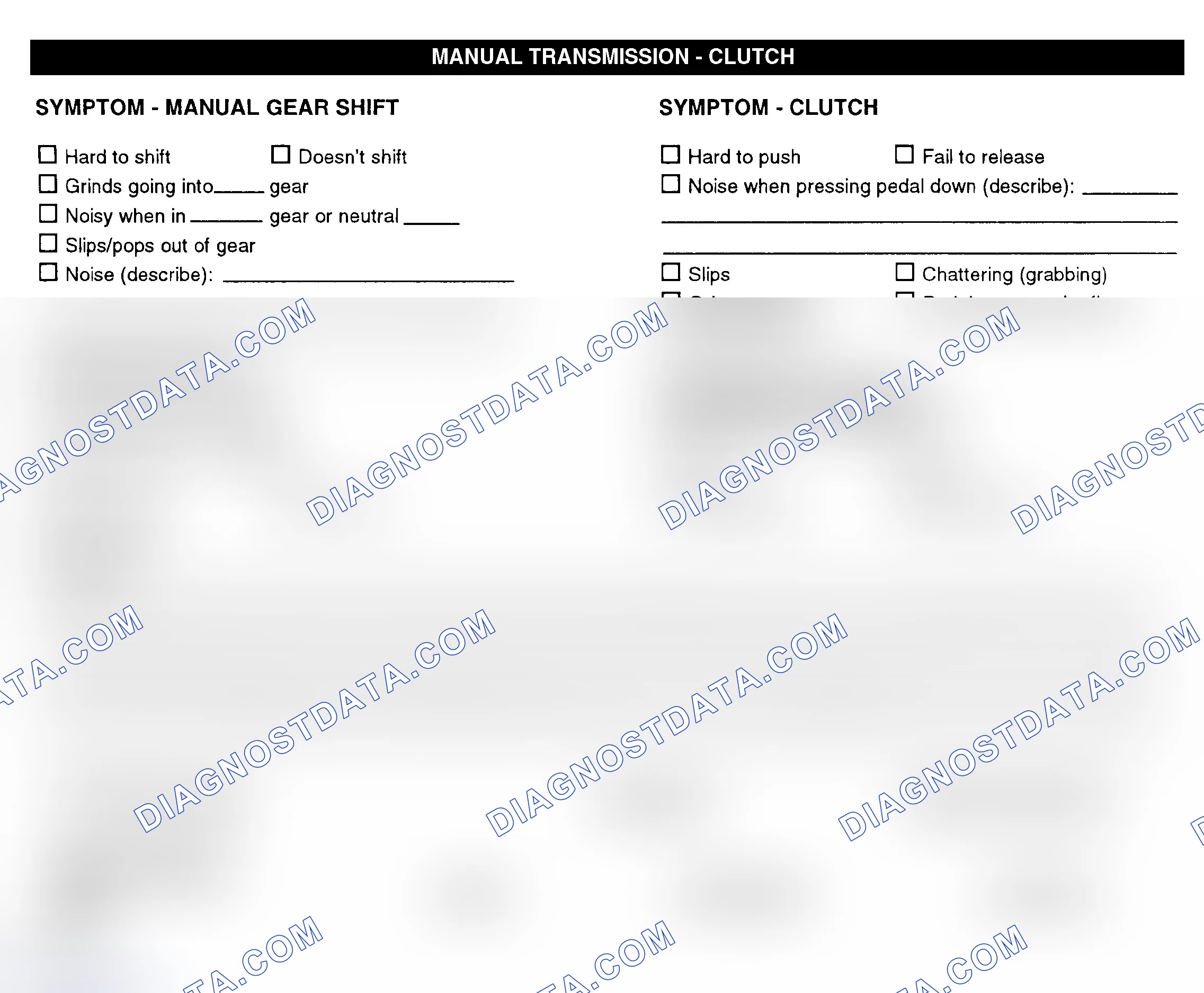 Scheme 10: Manual Transmission & Clutch