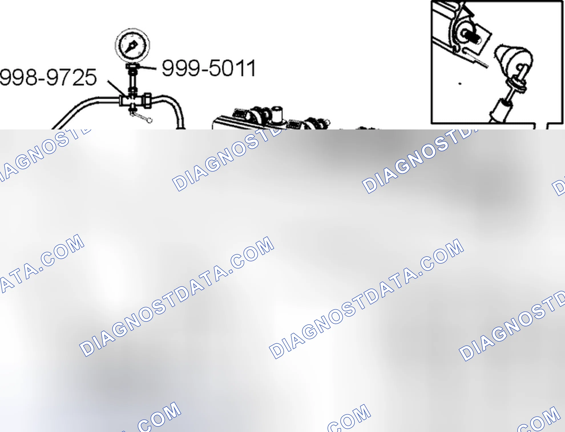 Scheme 131: Connecting fuel pressure gauge