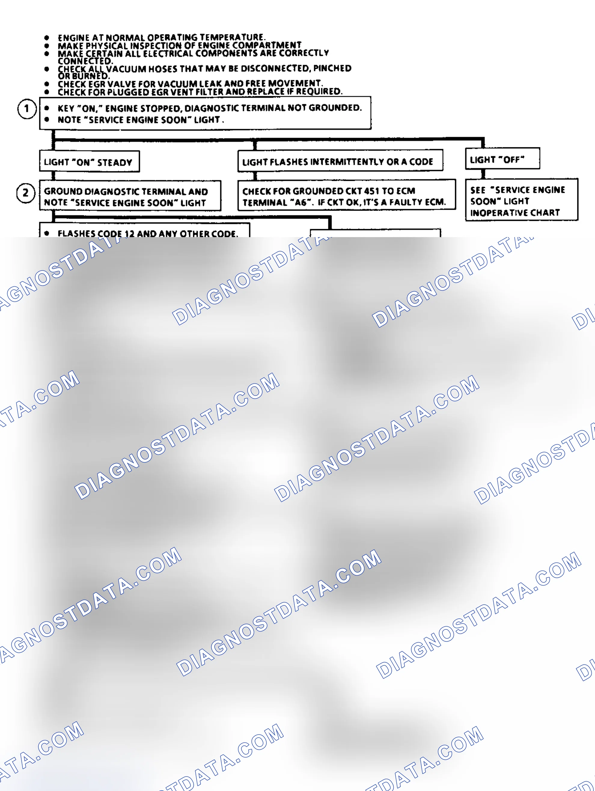 Scheme 30: Diagnostic Circuit Check Flow Chart