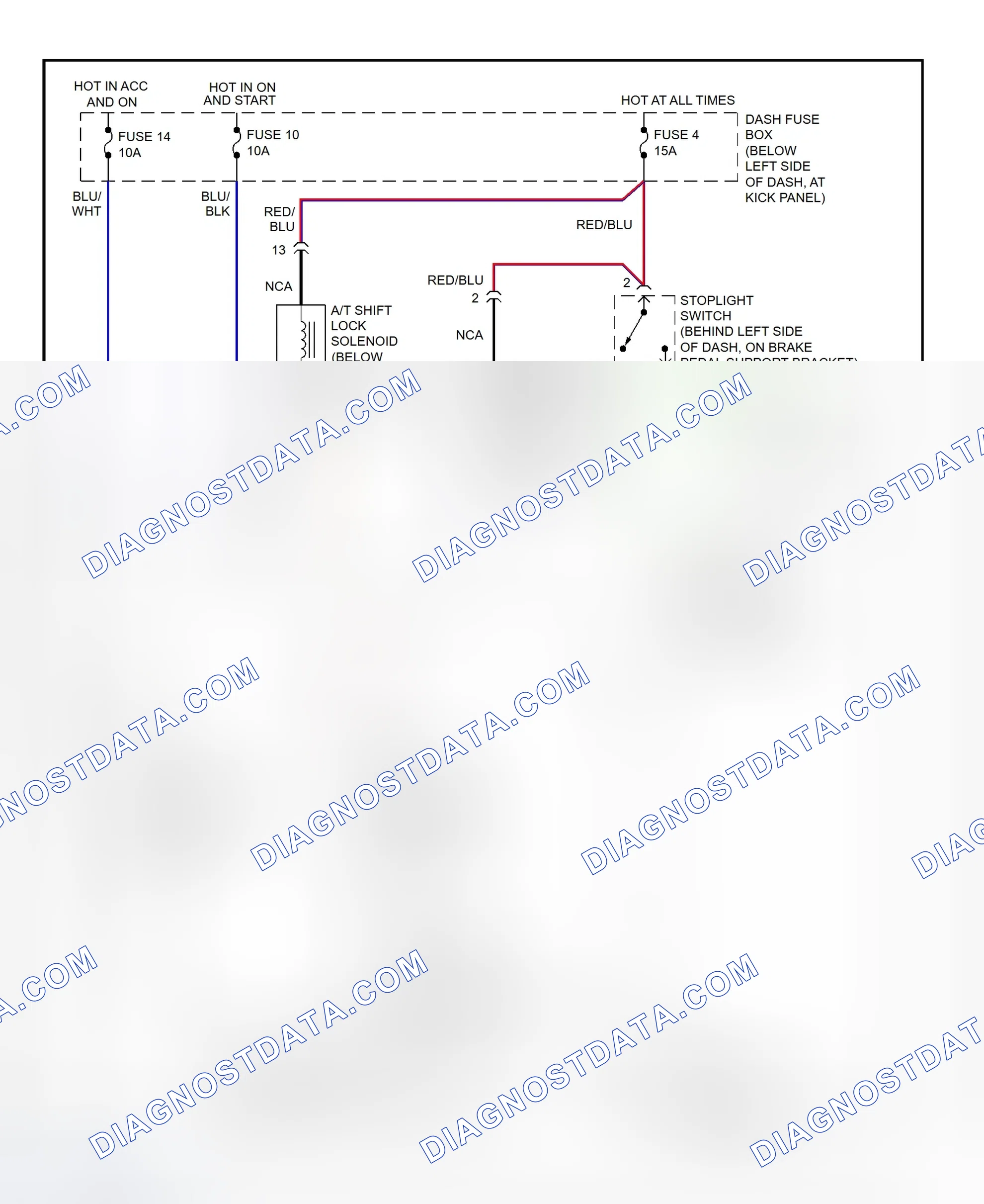 Scheme 3: Shift Interlock System Wiring Diagram (1998 Accent)