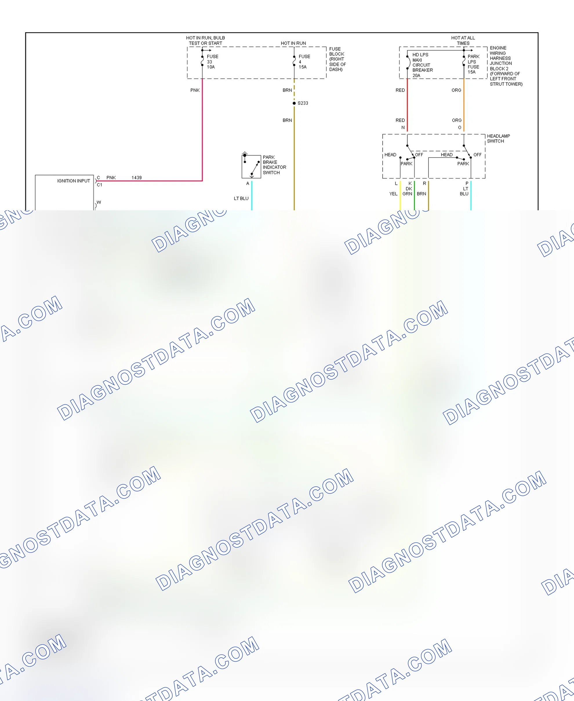 Scheme 25: Headlight Systems & Daytime Running Lights Wiring Diagram (Lumina)