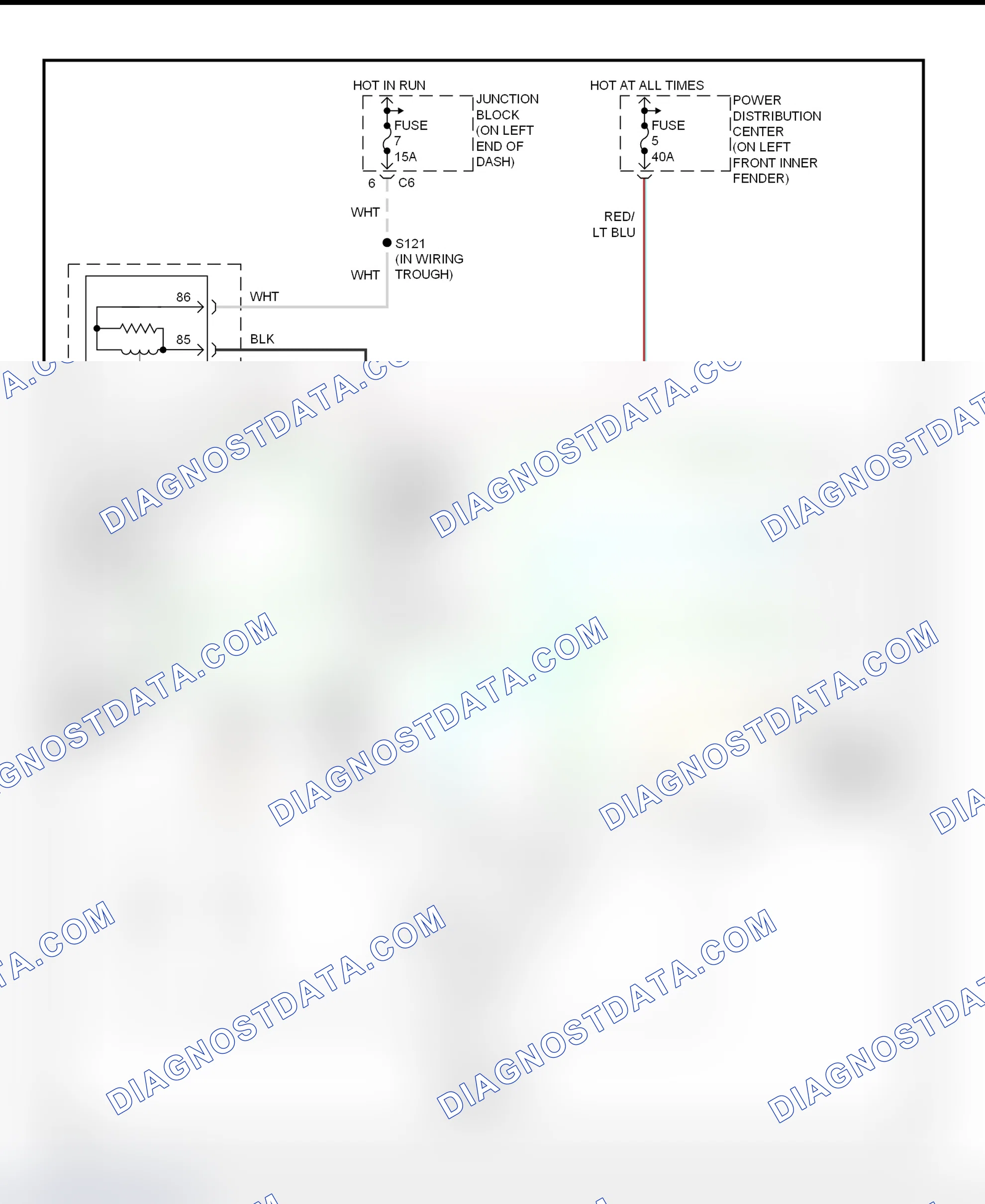 Fig. 18: Heater System Wiring Diagram (Durango)