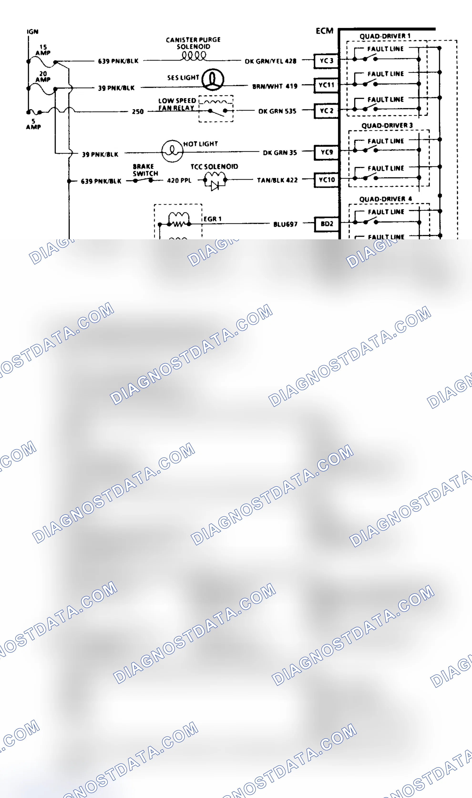 Scheme 551: Code 26, (1 of 3) Quad Driver Module (QDM) Error