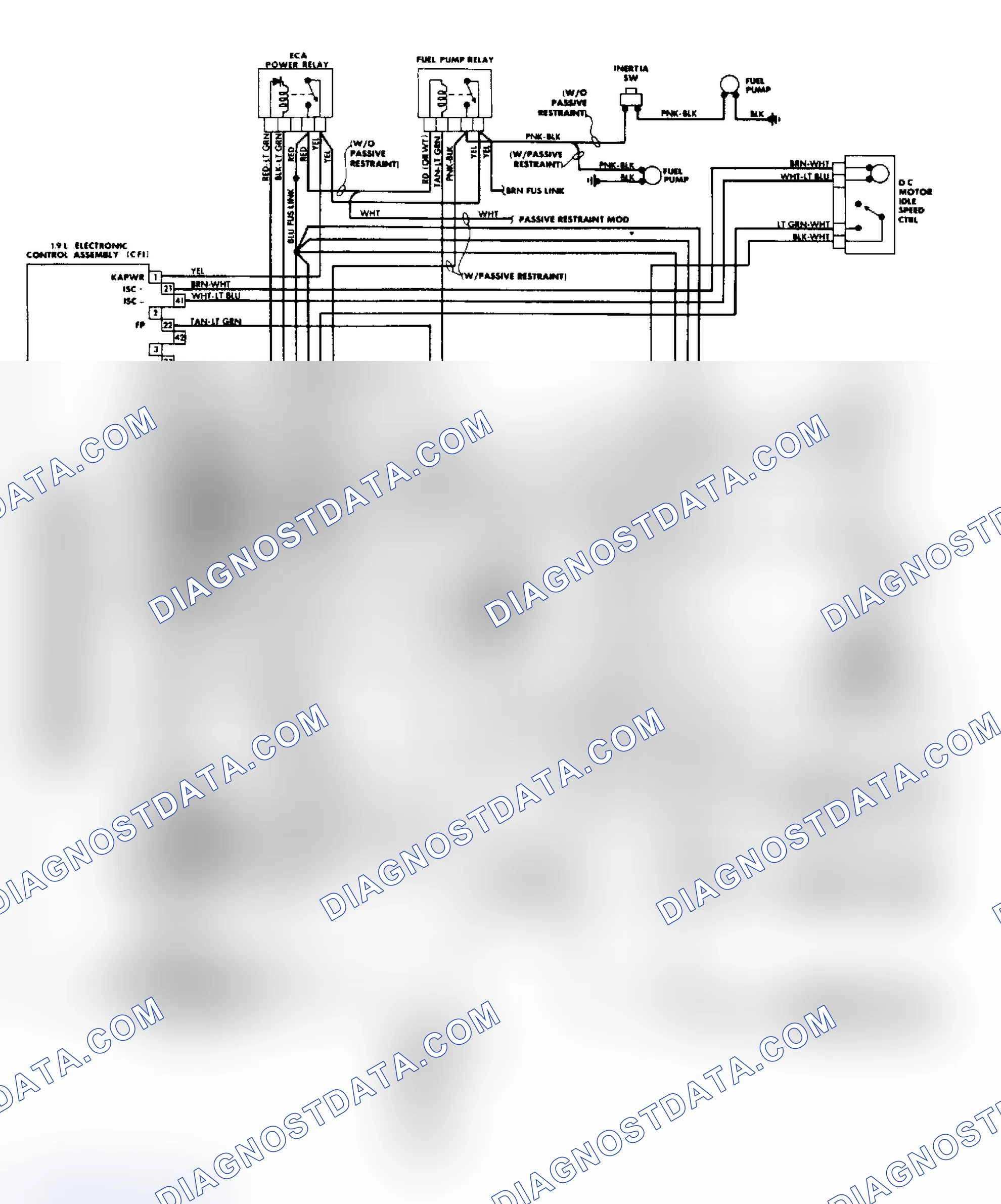 Scheme 123: 1.9L Escort CFI System Wiring Diagram